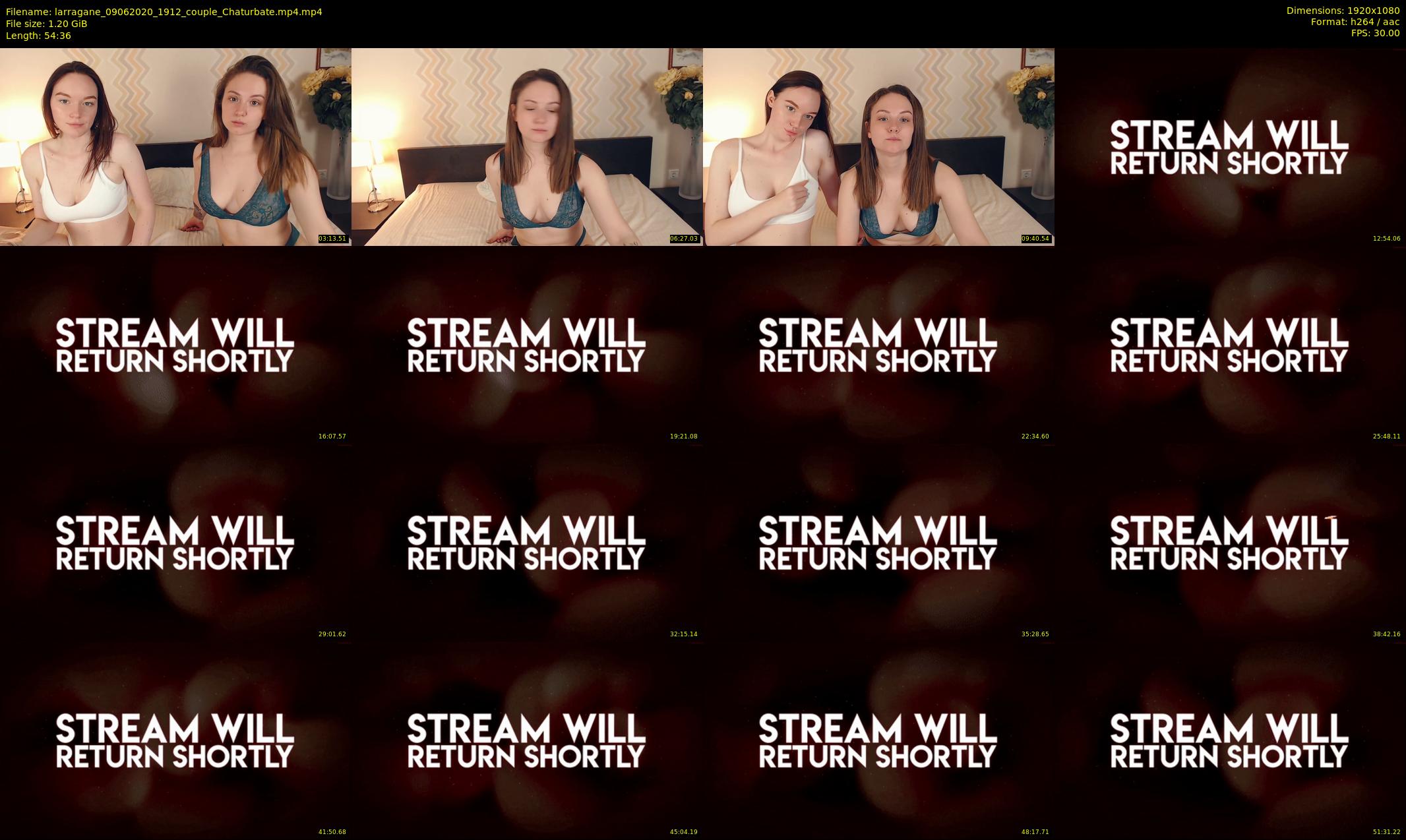 larragane — 55 minute Chaturbate couple cam show recording, 1080p, Jun 9, 2020