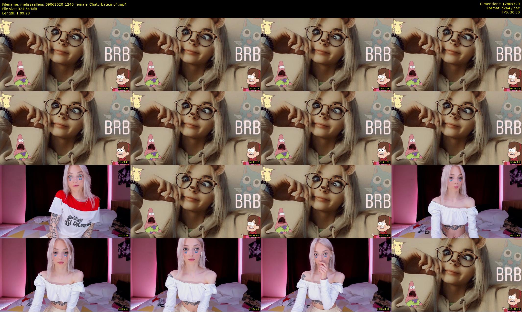 melissaallens — 70 minute Chaturbate female cam show recording, 720p, Jun 9, 2020