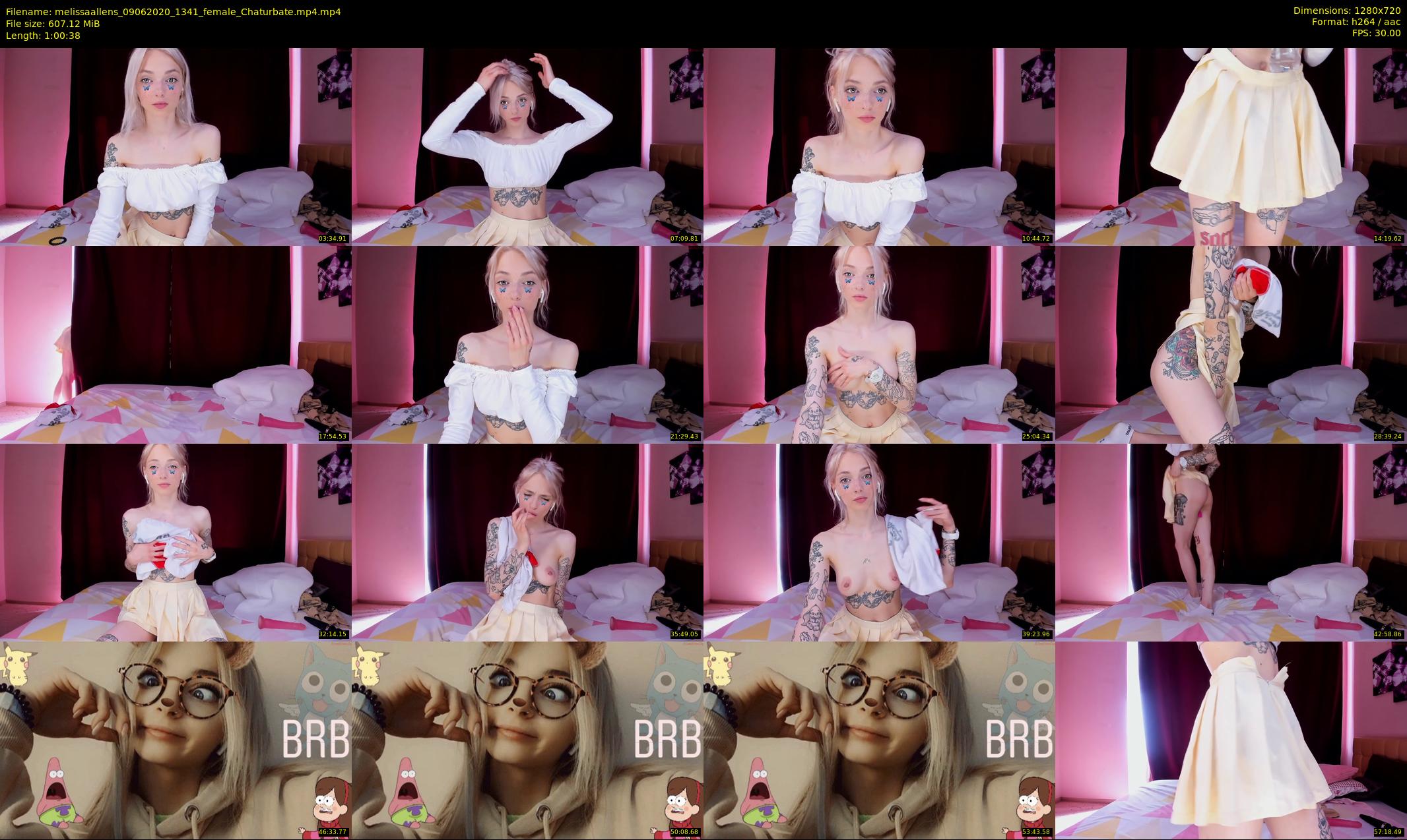 melissaallens — 61 minute Chaturbate female cam show recording, 720p, Jun 9, 2020