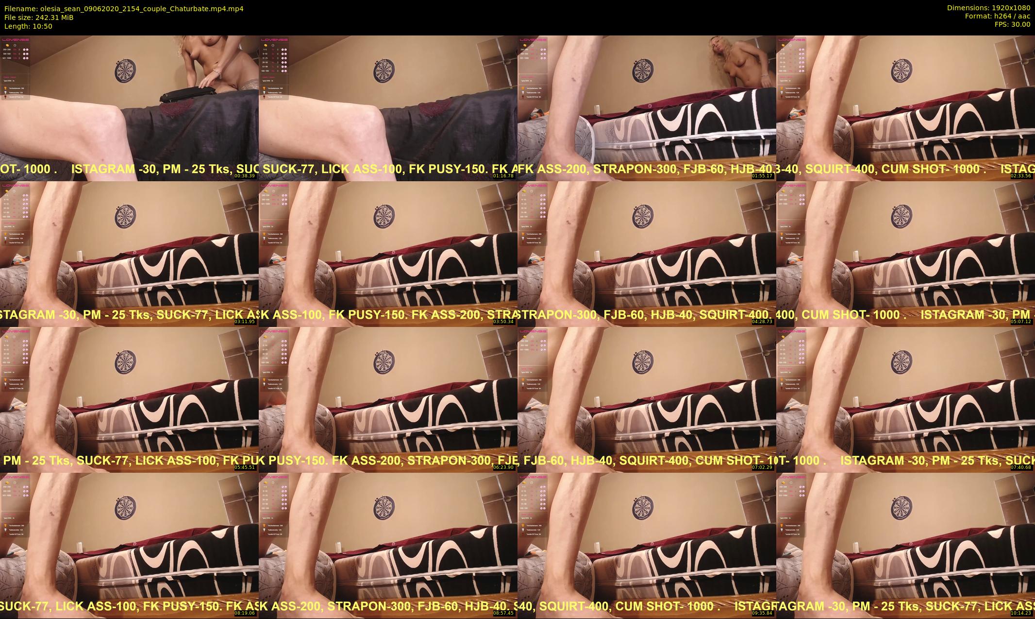 olesia_sean — 11 minute Chaturbate couple cam show recording, 1080p, Jun 9, 2020