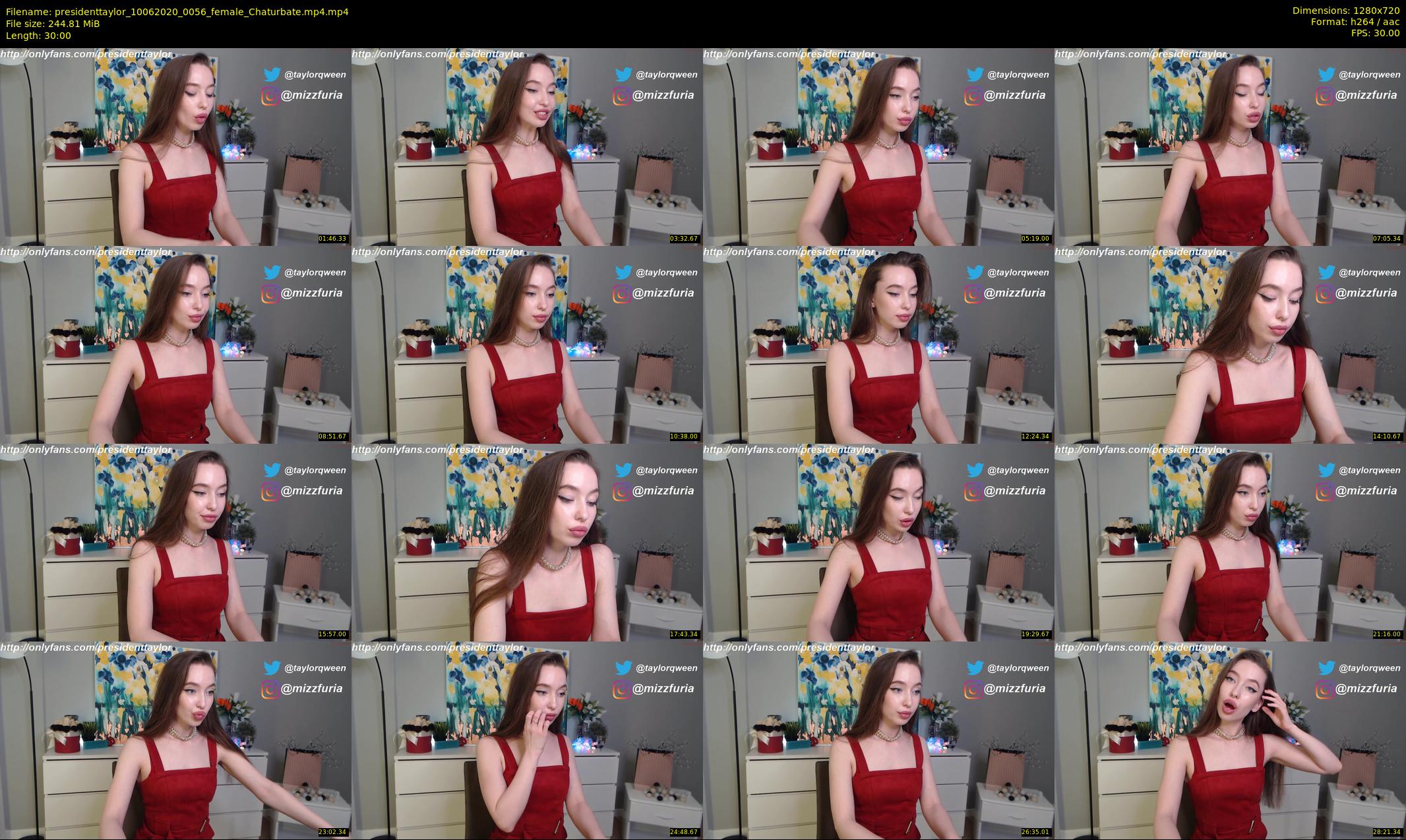 presidenttaylor — 30 minute Chaturbate female cam show recording, 720p, Jun 10, 2020