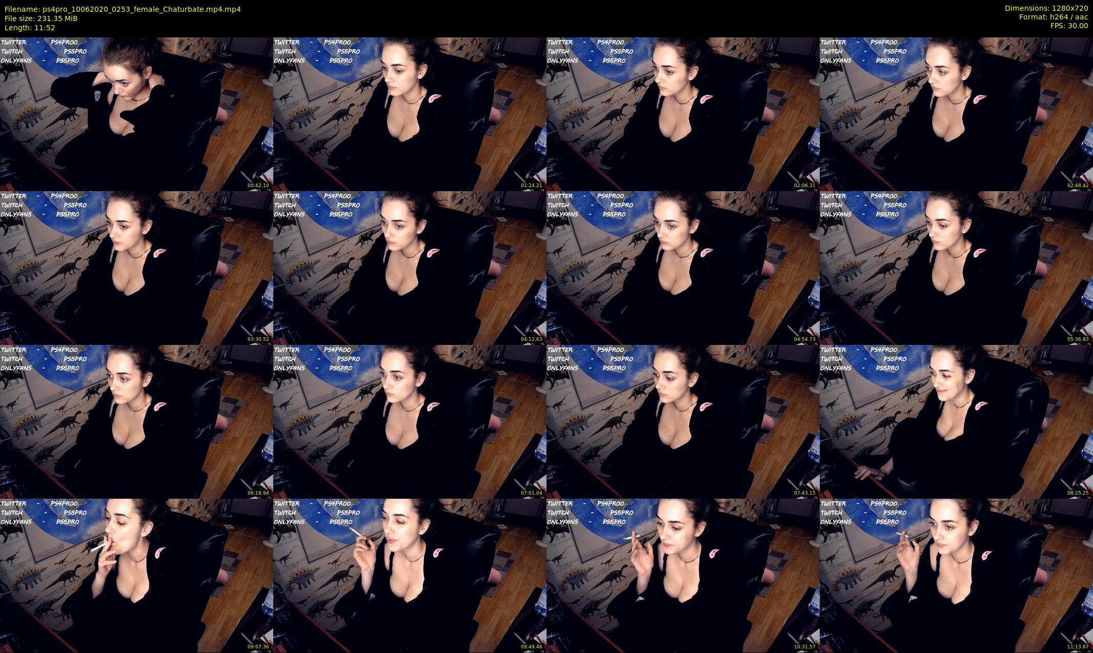 ps4pro — 12 minute Chaturbate female cam show recording, 720p, Jun 10, 2020