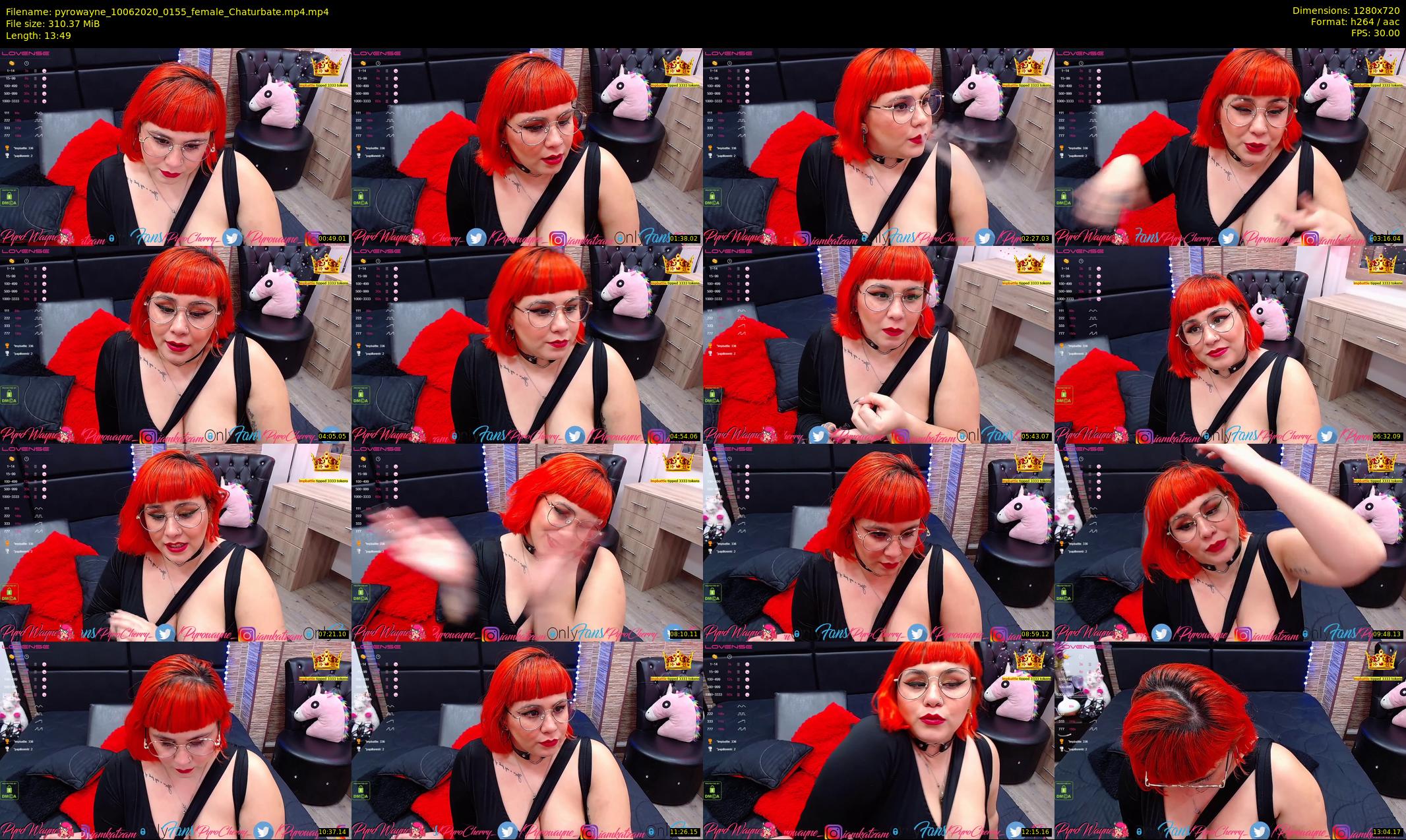 pyrowayne — 14 minute Chaturbate female cam show recording, 720p, Jun 10, 2020