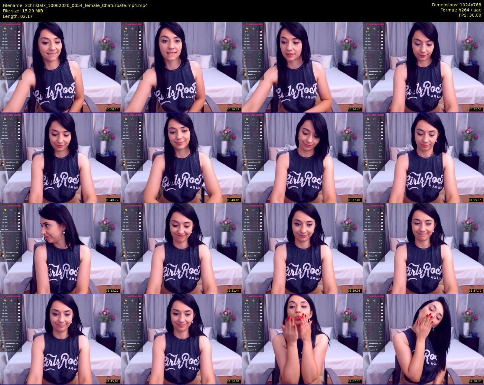 xchristalx — 3 minute Chaturbate female cam show recording, 720p, Jun 10, 2020