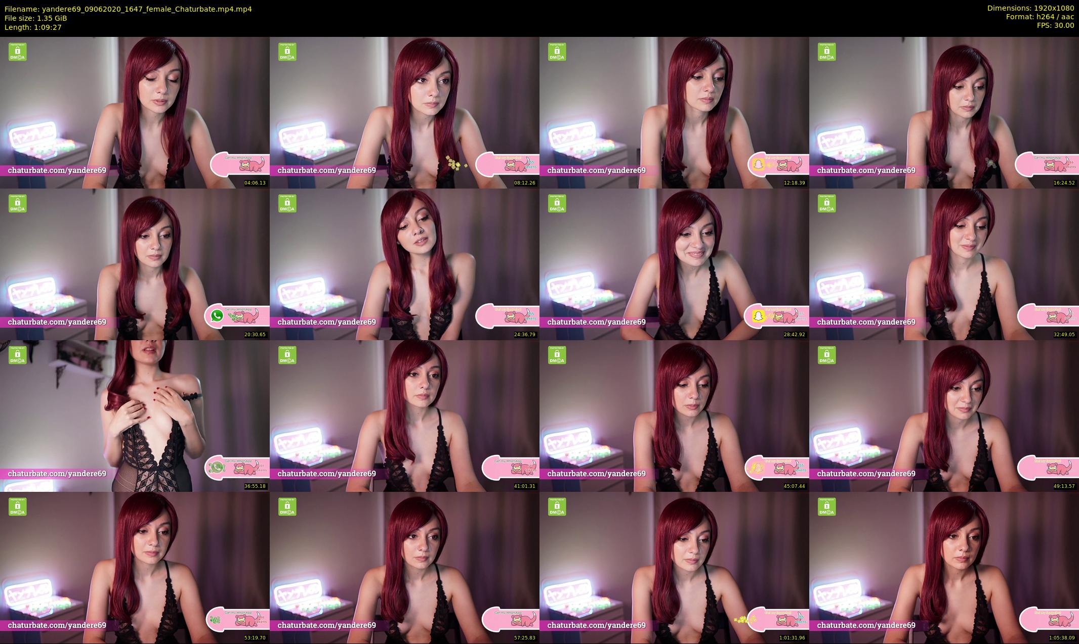 yandere69 — 70 minute Chaturbate female cam show recording, 1080p, Jun 9, 2020