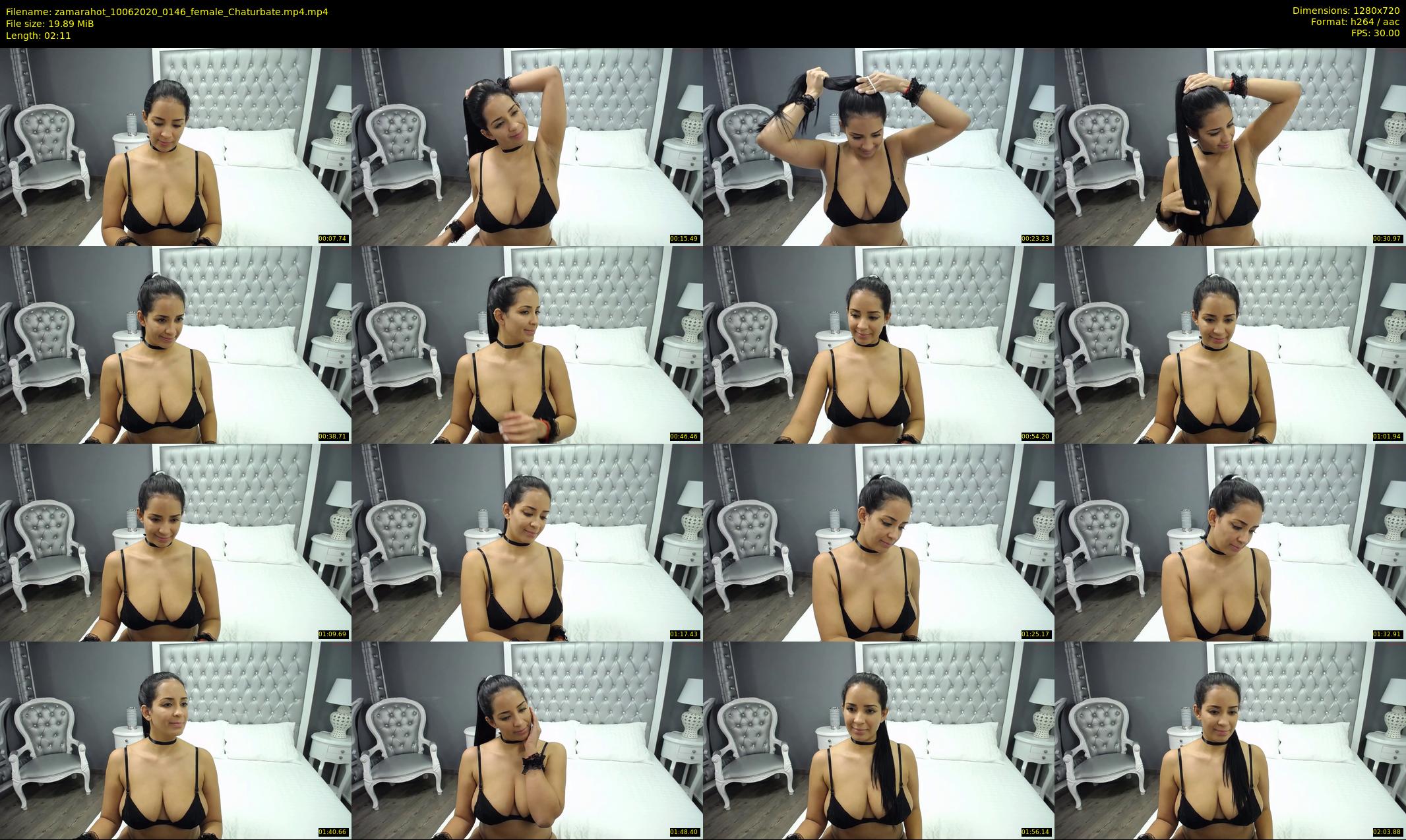 zamarahot — 3 minute Chaturbate female cam show recording, 720p, Jun 10, 2020