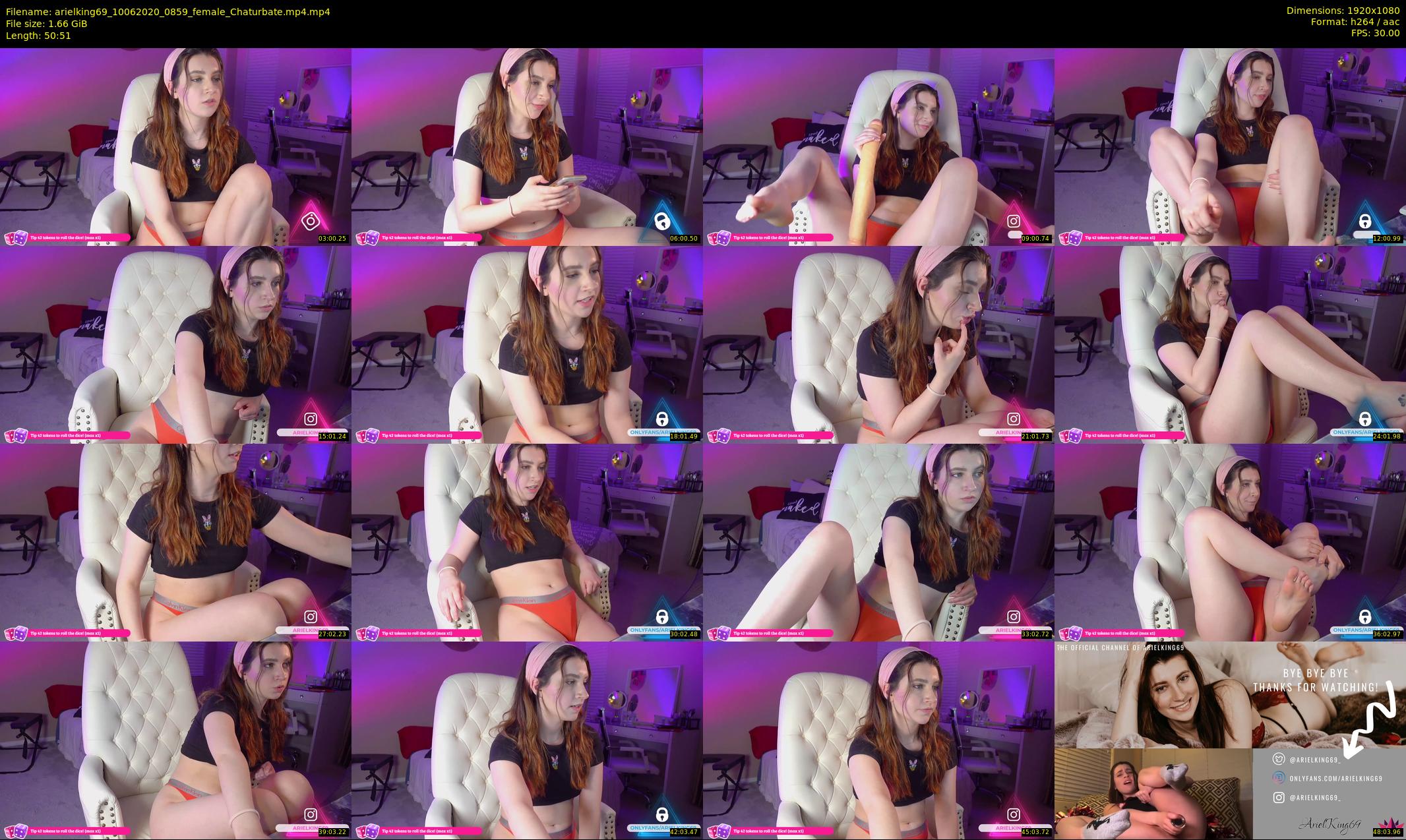 arielking69 — 51 minute Chaturbate female cam show recording, 1080p, Jun 10, 2020