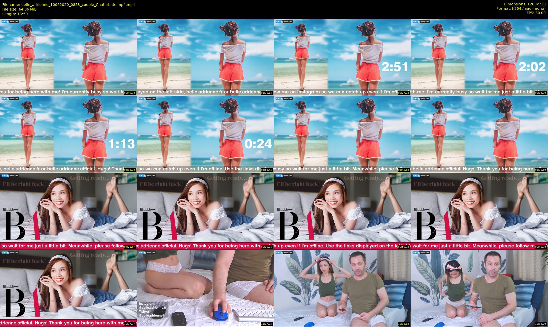 belle_adrienne — 14 minute Chaturbate couple cam show recording, 720p, Jun 10, 2020