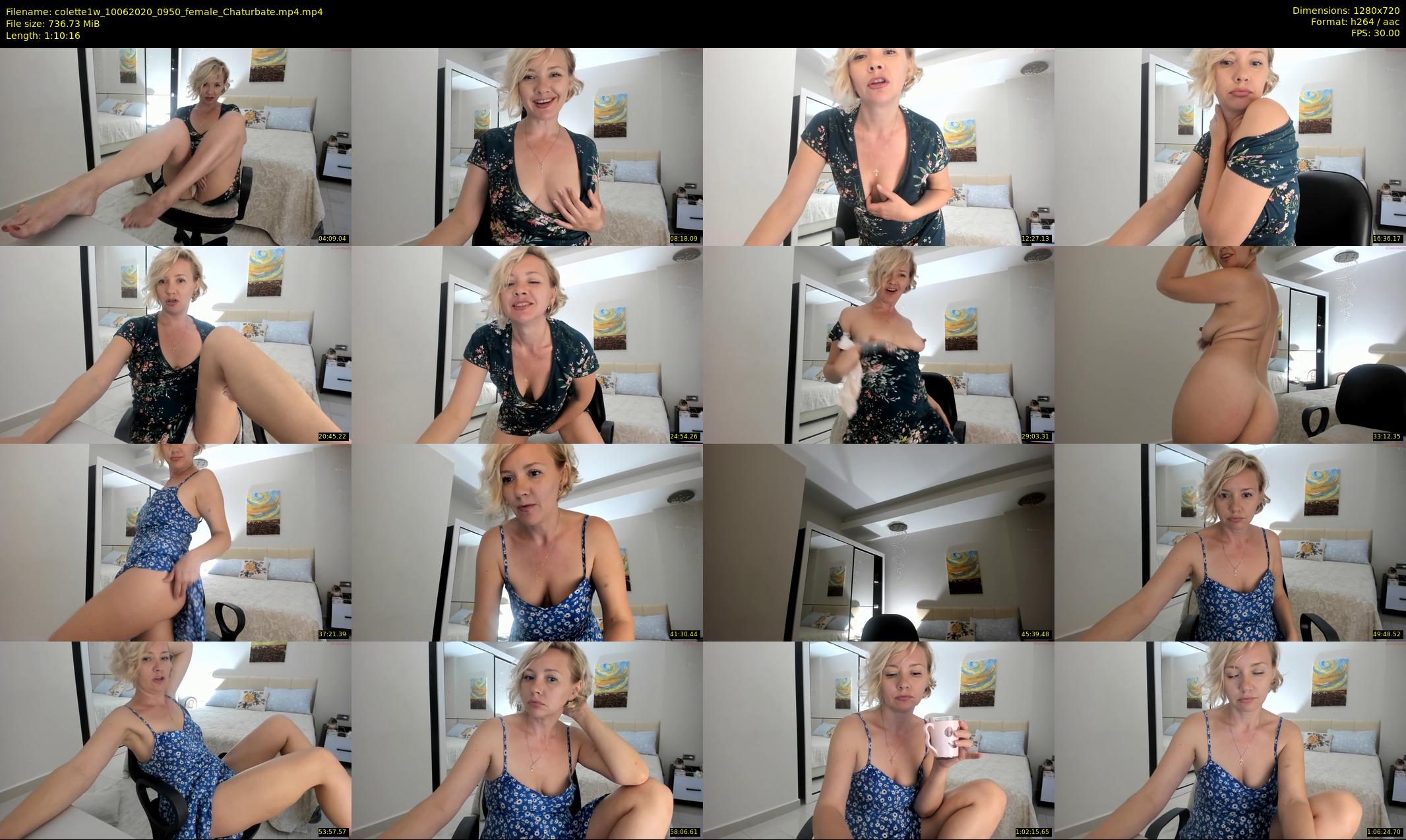 colette1w — 71 minute Chaturbate female cam show recording, 720p, Jun 10, 2020
