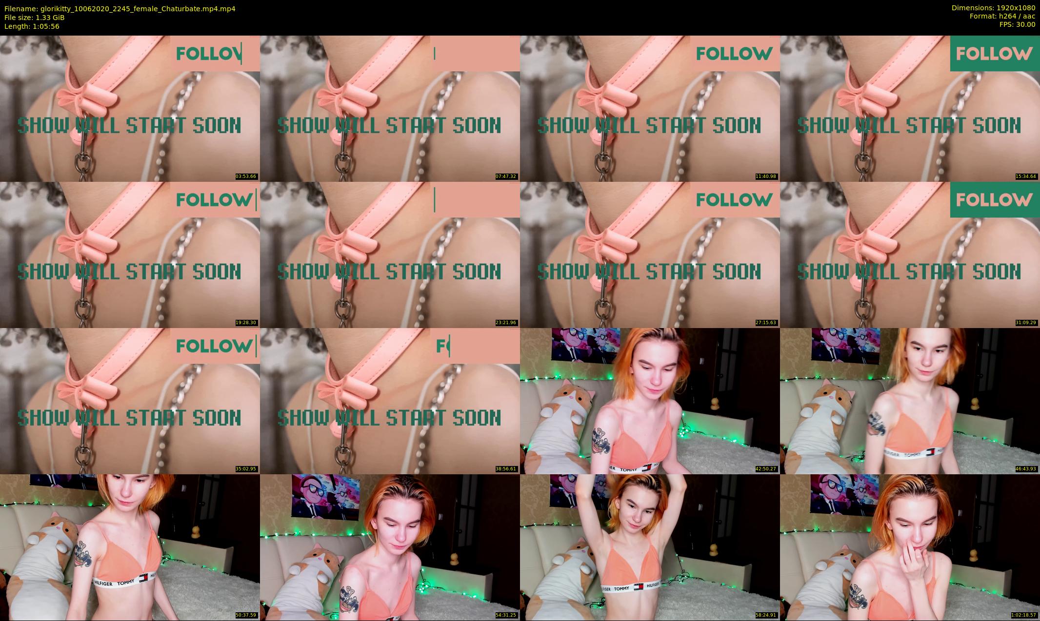 glorikitty — 66 minute Chaturbate female cam show recording, 1080p, Jun 10, 2020