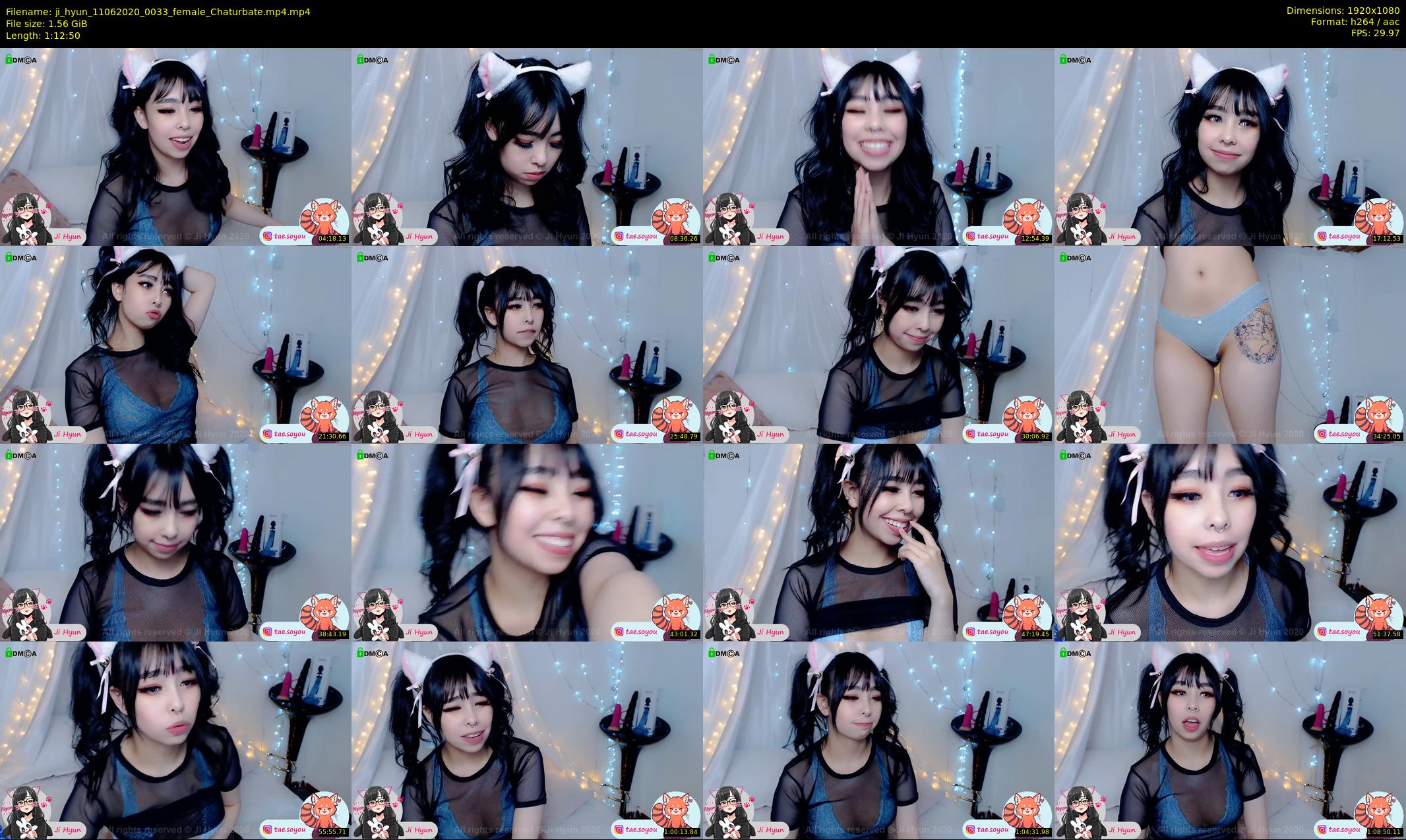 ji_hyun — 73 minute Chaturbate female cam show recording, 1080p, Jun 11, 2020