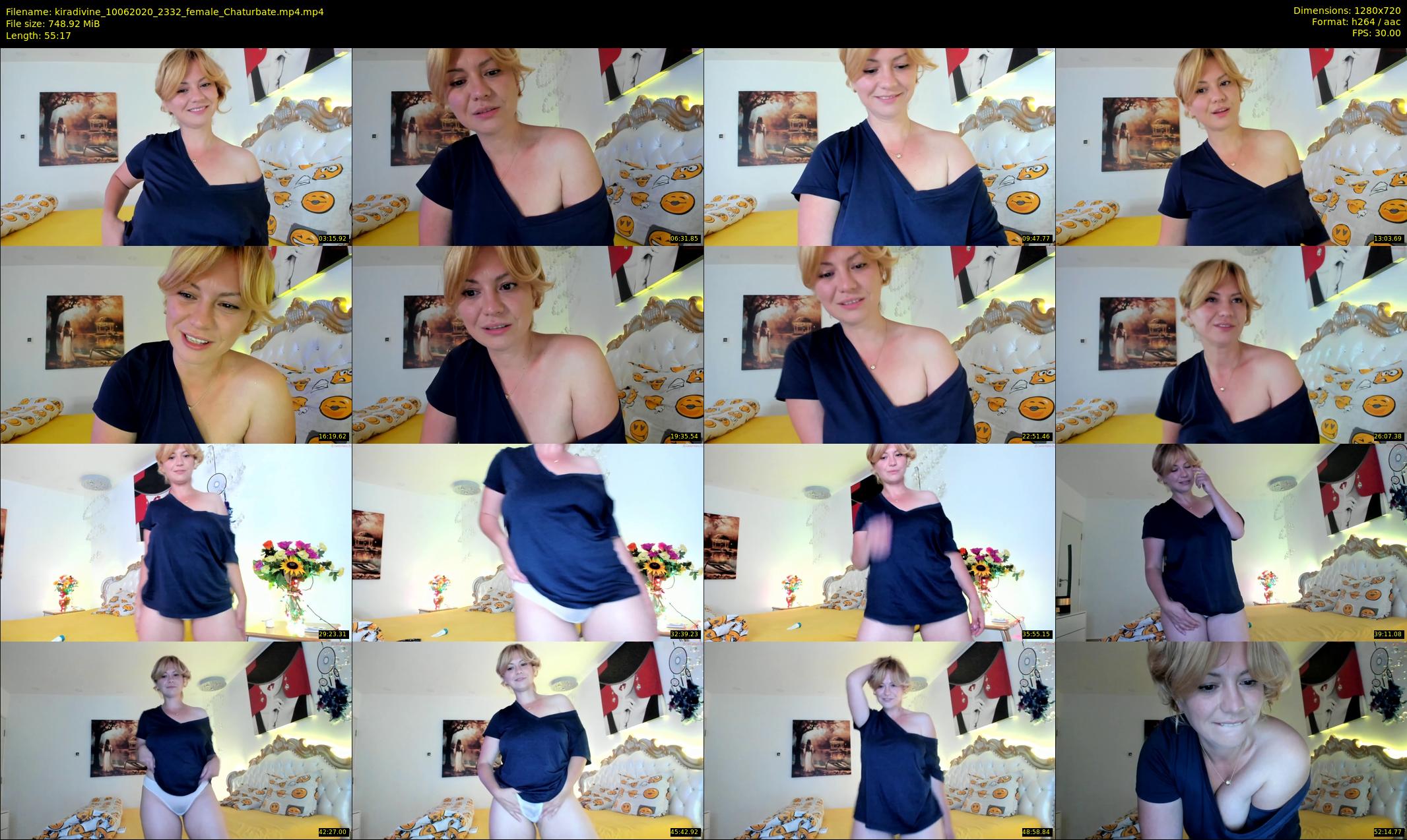 kiradivine — 56 minute Chaturbate female cam show recording, 720p, Jun 10, 2020