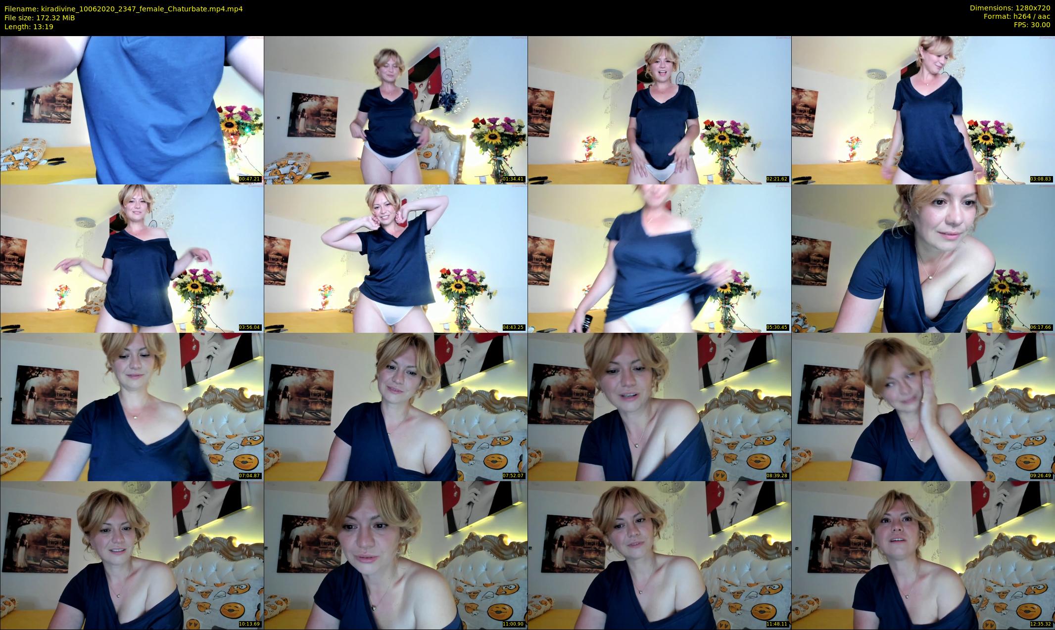 kiradivine — 14 minute Chaturbate female cam show recording, 720p, Jun 10, 2020