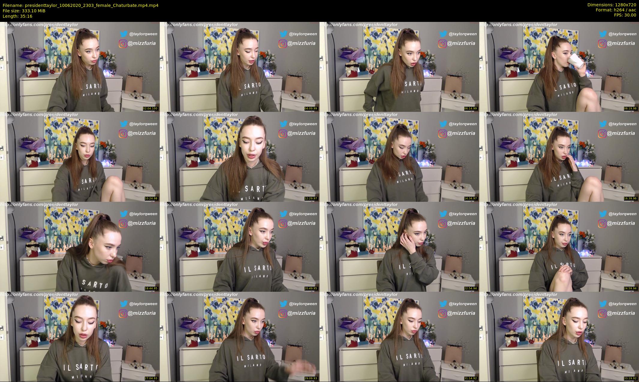 presidenttaylor — 36 minute Chaturbate female cam show recording, 720p, Jun 10, 2020