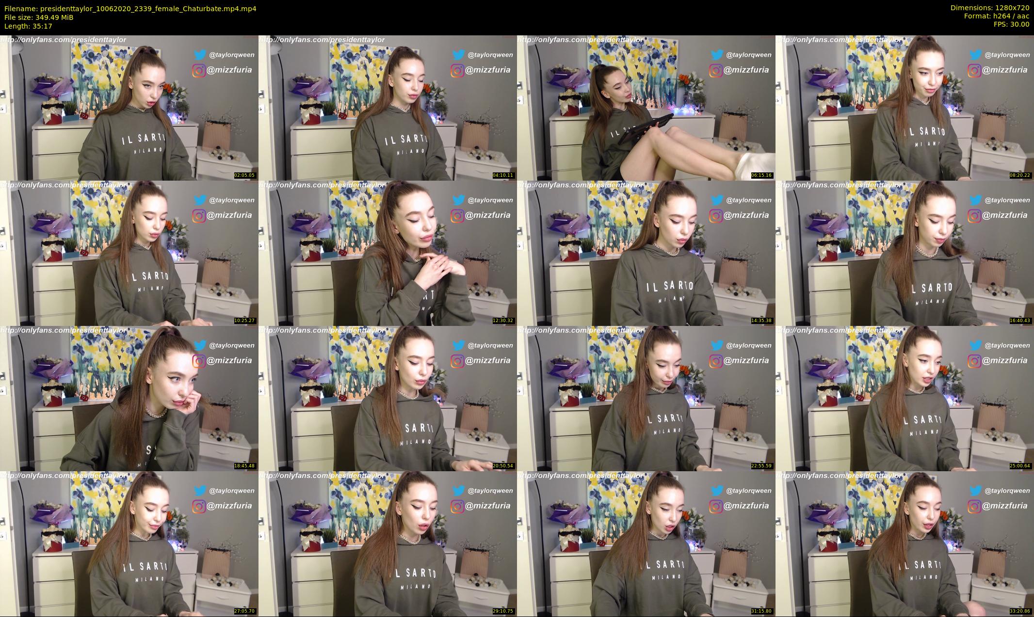 presidenttaylor — 36 minute Chaturbate female cam show recording, 720p, Jun 10, 2020