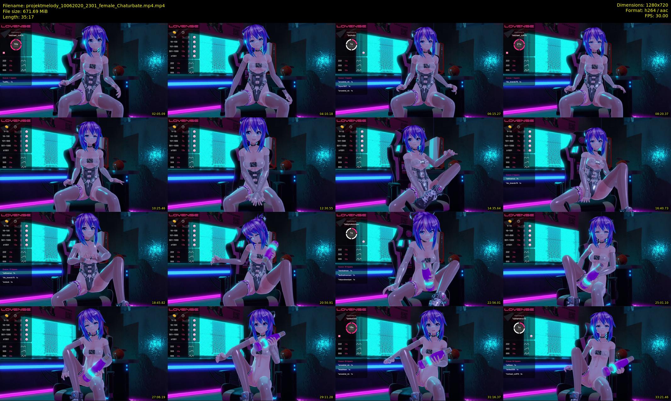 projektmelody — 36 minute Chaturbate female cam show recording, 720p, Jun 10, 2020