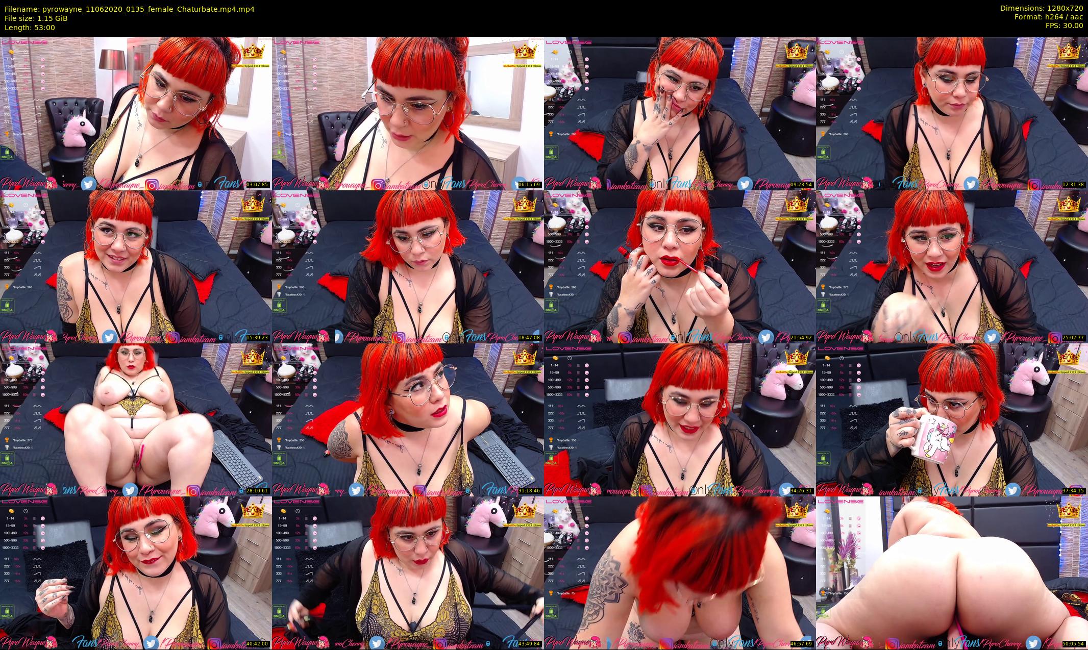 pyrowayne — 53 minute Chaturbate female cam show recording, 720p, Jun 11, 2020