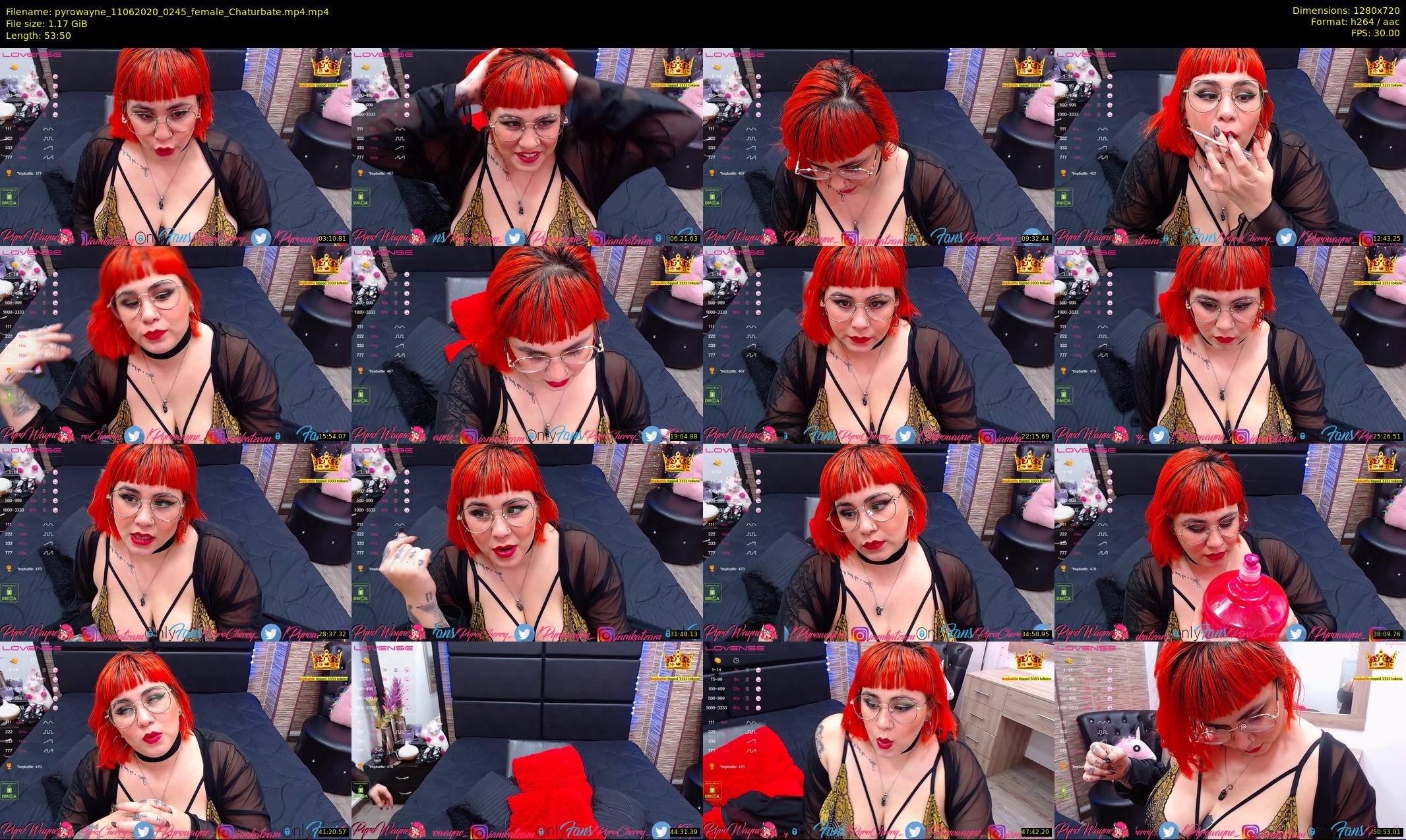 pyrowayne — 54 minute Chaturbate female cam show recording, 720p, Jun 11, 2020