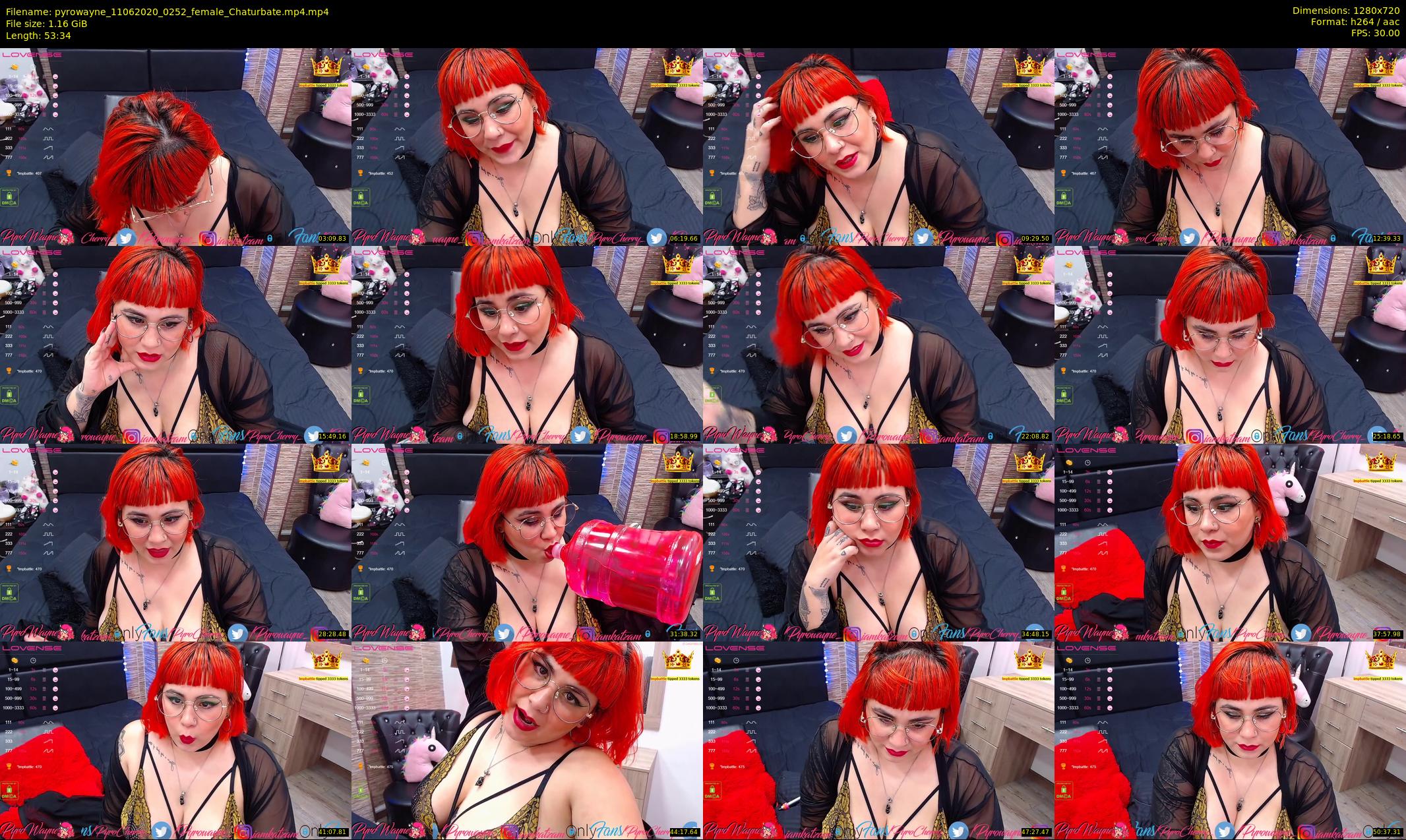 pyrowayne — 54 minute Chaturbate female cam show recording, 720p, Jun 11, 2020