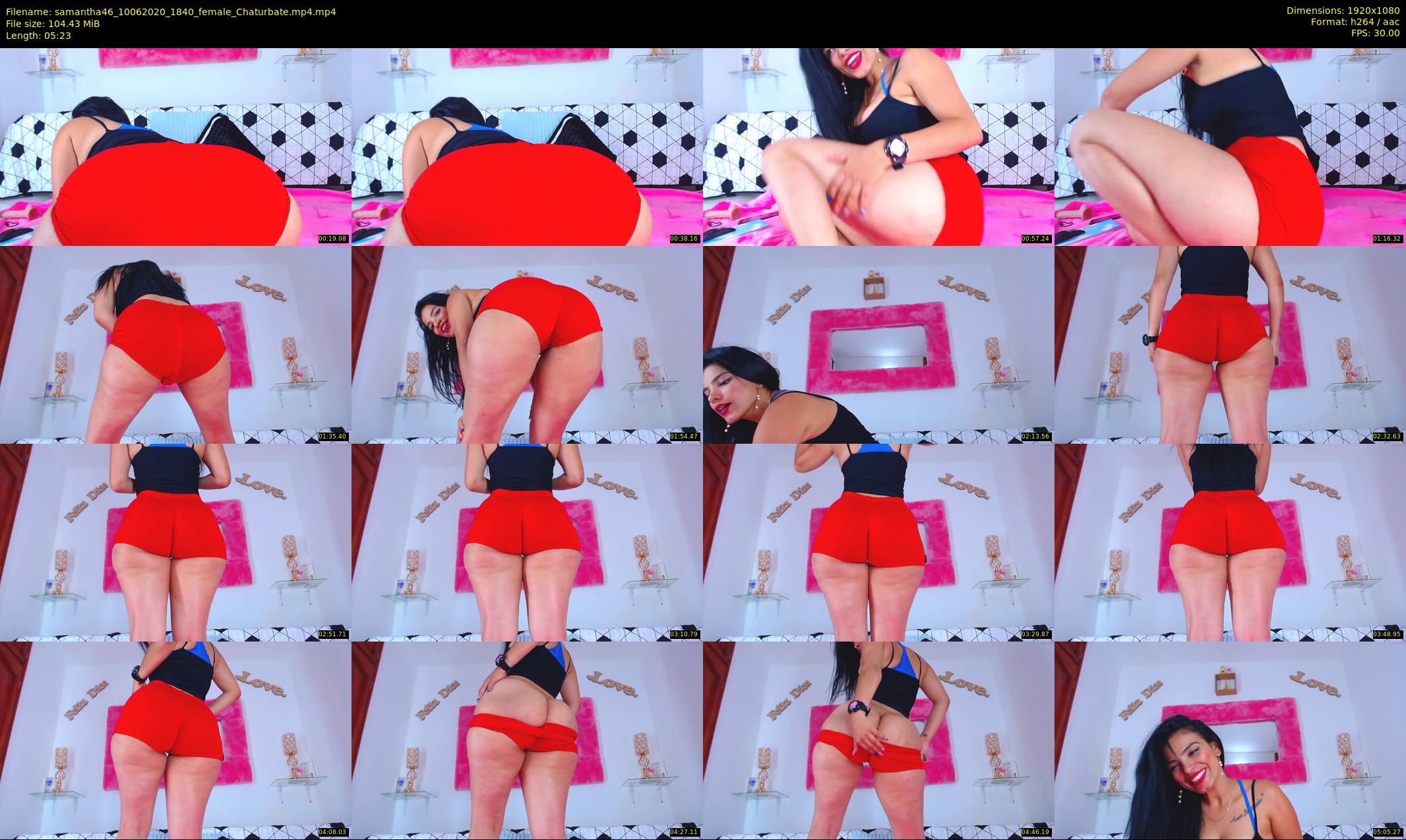 samantha46 — 6 minute Chaturbate female cam show recording, 1080p, Jun 10, 2020