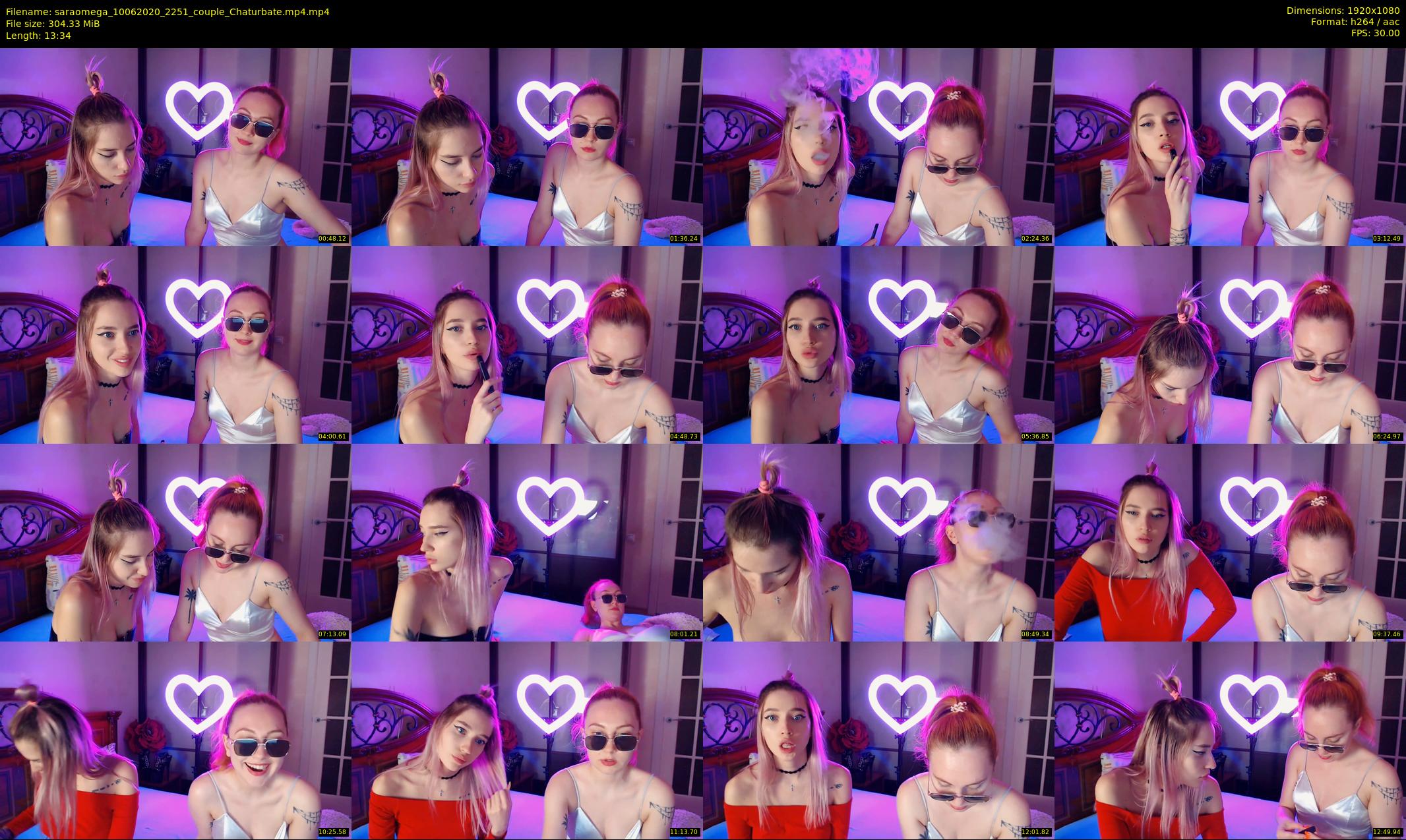 saraomega — 14 minute Chaturbate couple cam show recording, 1080p, Jun 10, 2020