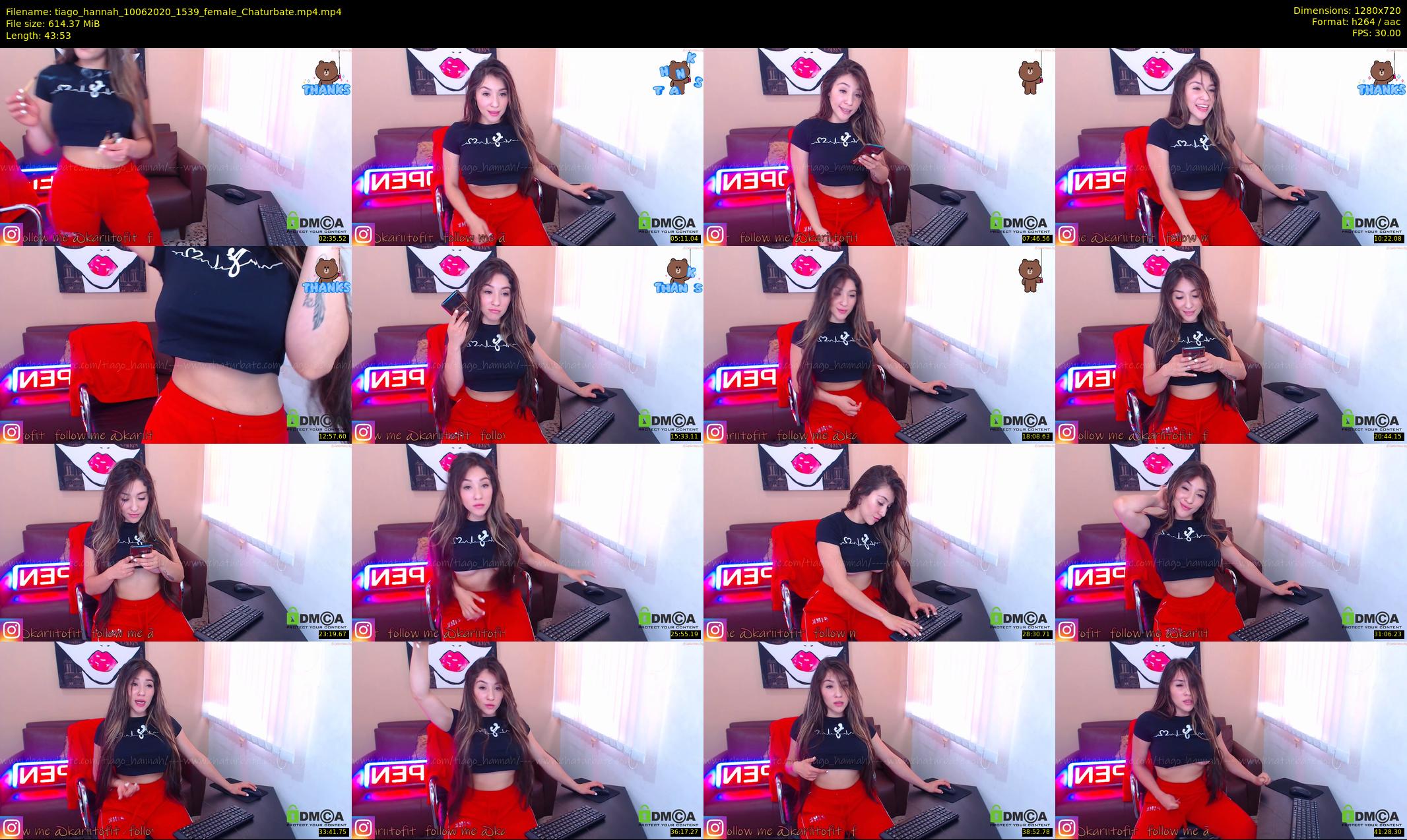 tiago_hannah — 44 minute Chaturbate couple cam show recording, 720p, Jun 10, 2020