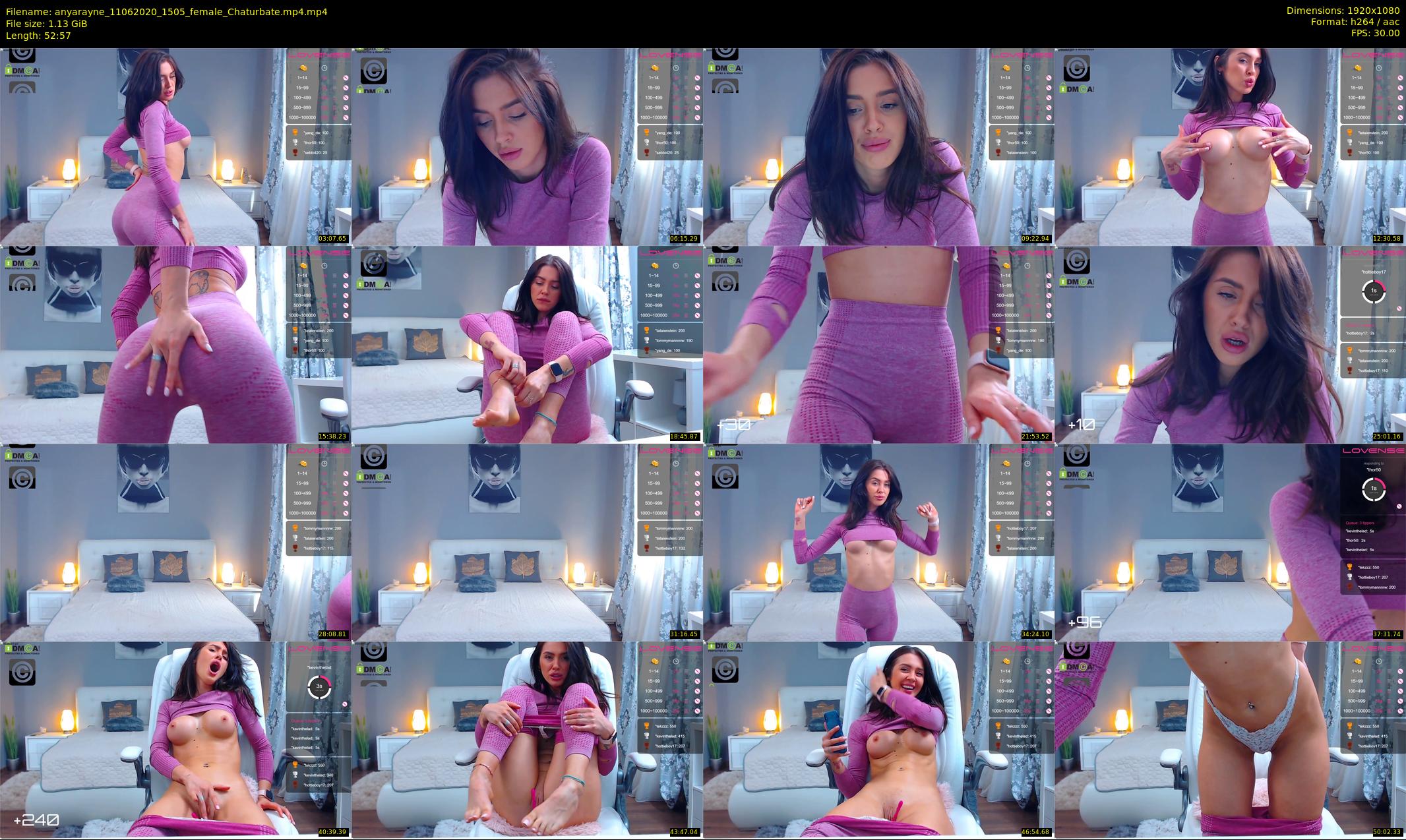anyarayne — 53 minute Chaturbate female cam show recording, 1080p, Jun 11, 2020