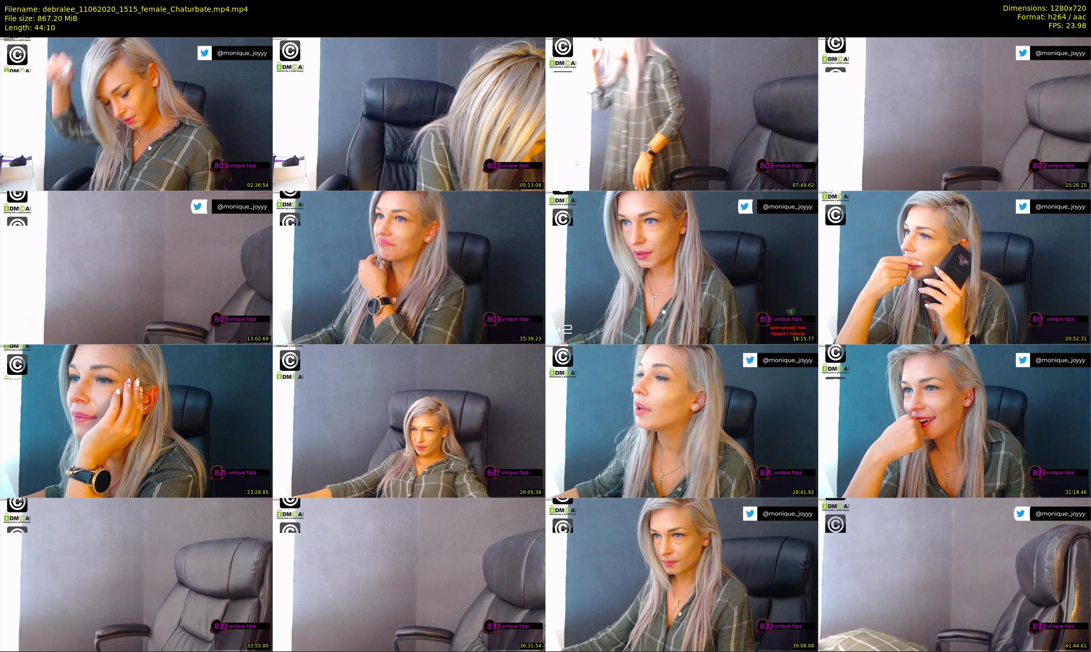 debralee — 45 minute Chaturbate female cam show recording, 720p, Jun 11, 2020