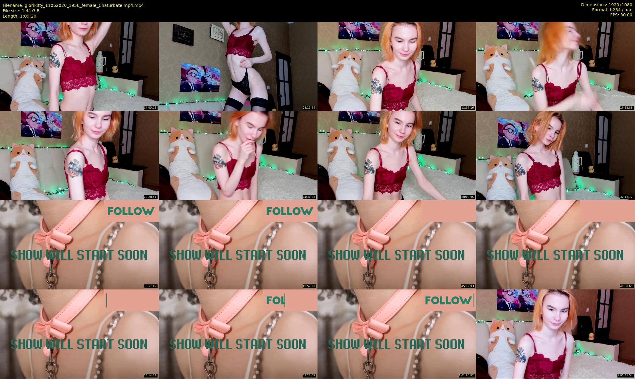 glorikitty — 70 minute Chaturbate female cam show recording, 1080p, Jun 11, 2020