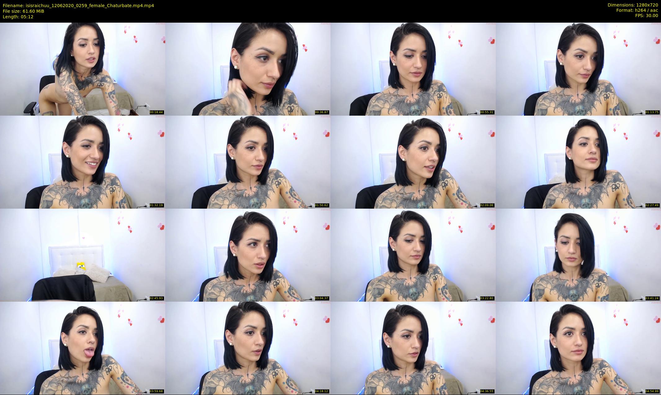 isisraichuu — 6 minute Chaturbate female cam show recording, 720p, Jun 12, 2020