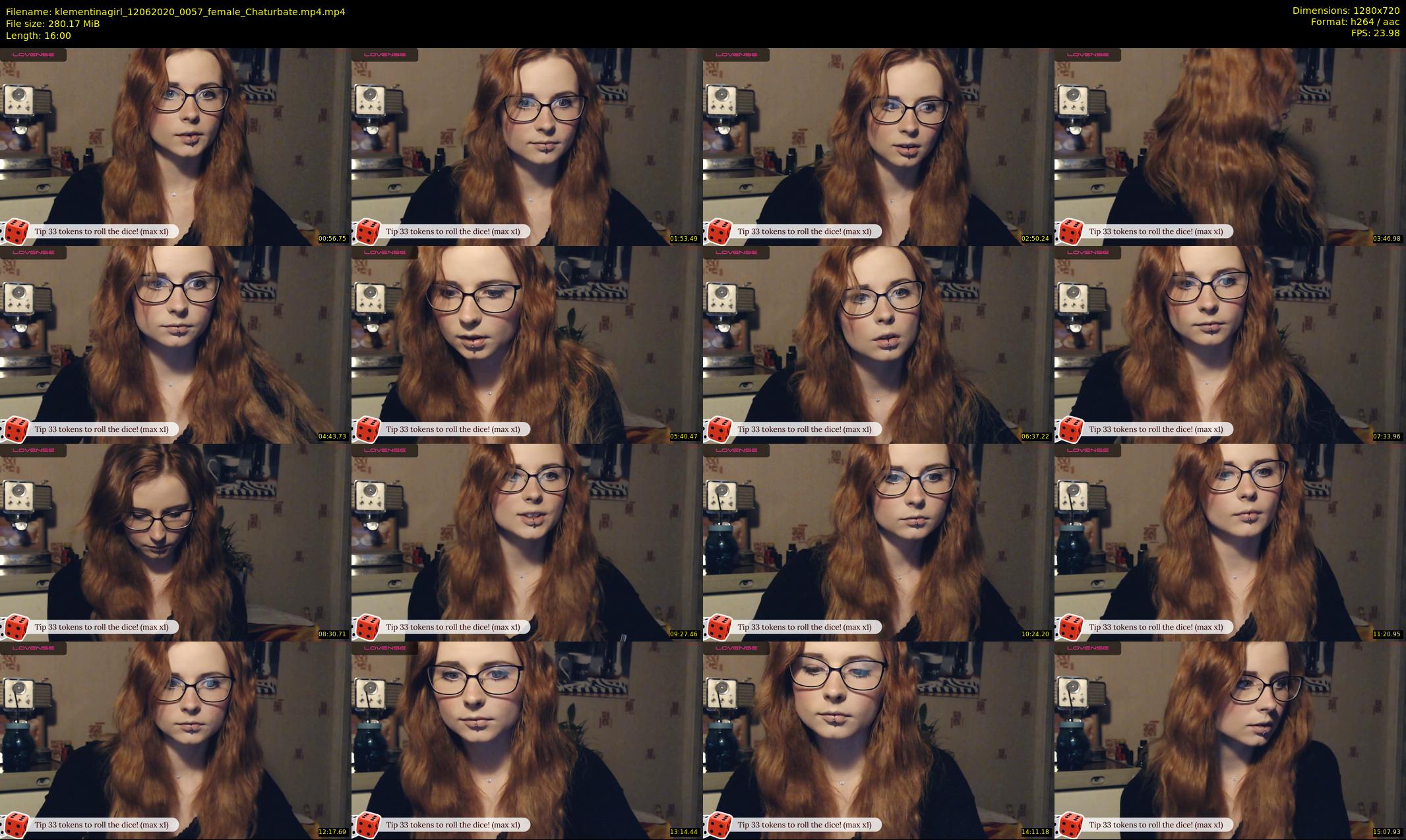 klementinagirl — 16 minute Chaturbate female cam show recording, 720p, Jun 12, 2020
