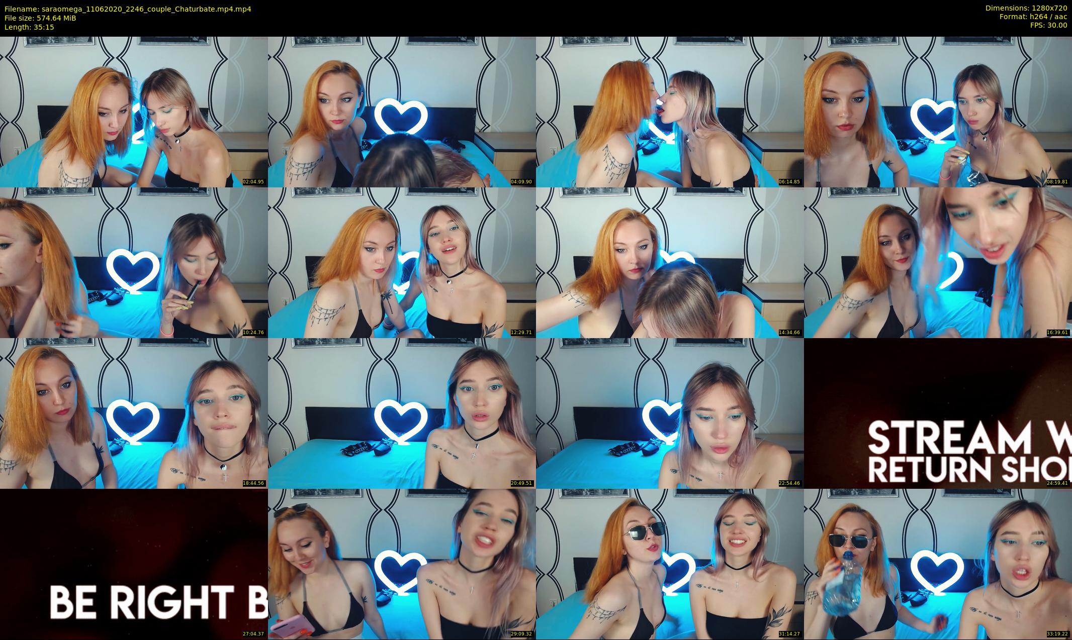 saraomega — 36 minute Chaturbate couple cam show recording, 720p, Jun 11, 2020