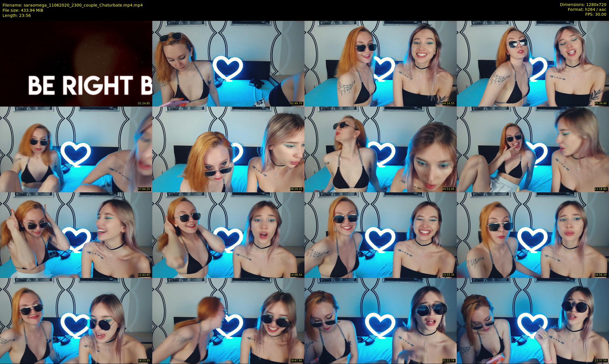 saraomega — 24 minute Chaturbate couple cam show recording, 720p, Jun 11, 2020