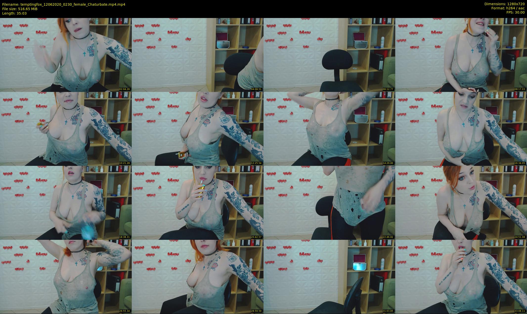temptingfox — 36 minute Chaturbate female cam show recording, 720p, Jun 12, 2020