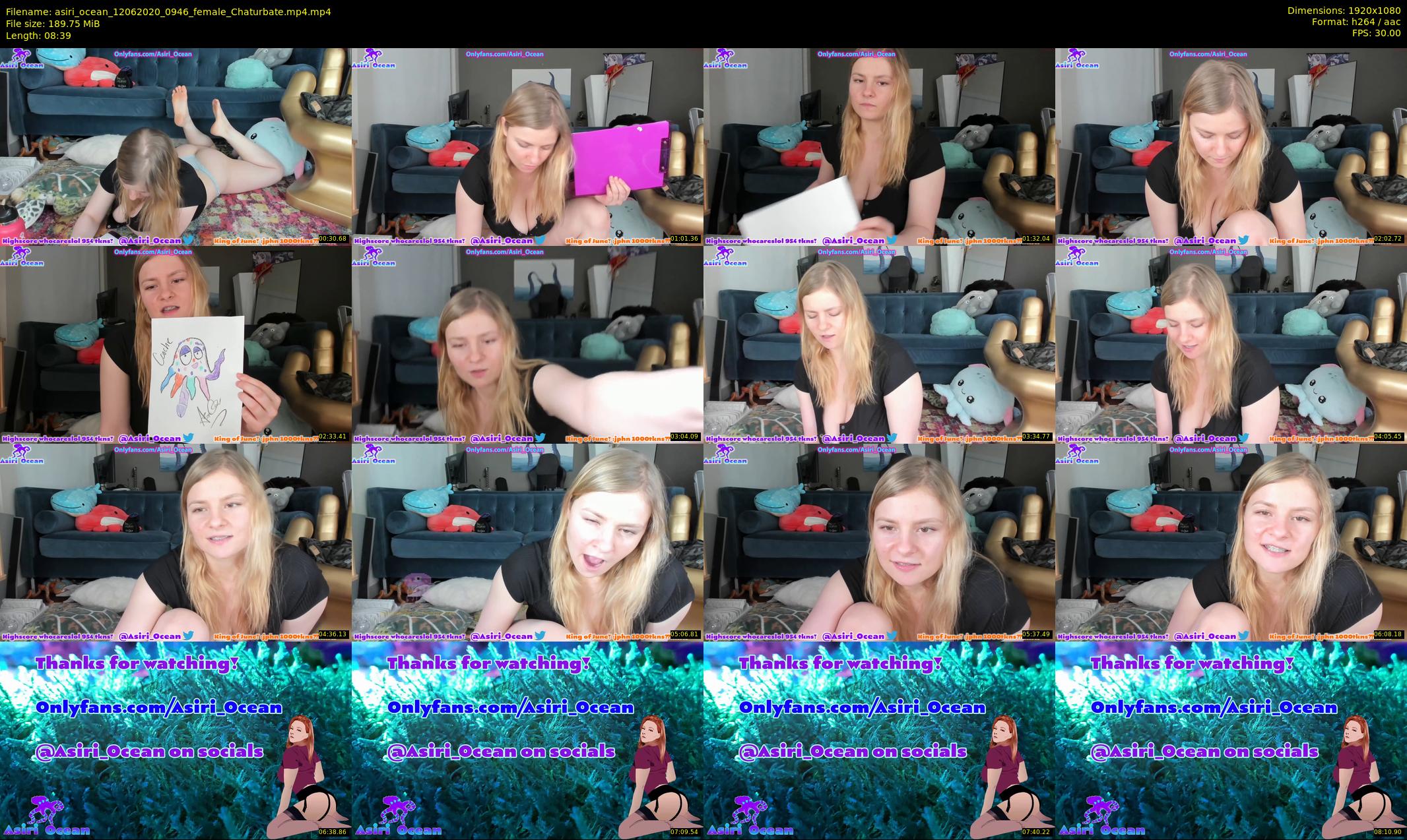 asiri_ocean — 9 minute Chaturbate female cam show recording, 1080p, Jun 12, 2020