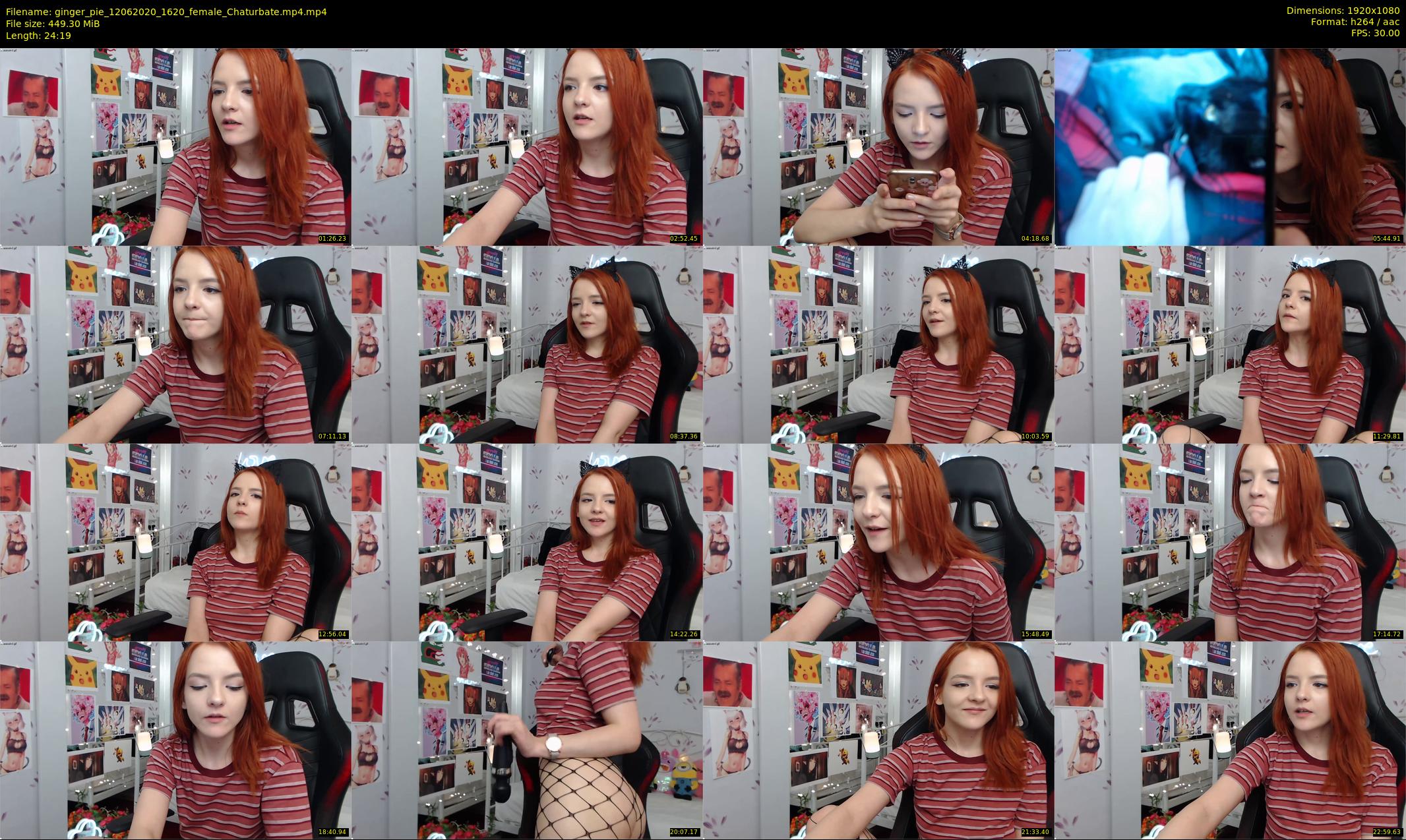 ginger_pie — 25 minute Chaturbate female cam show recording, 1080p, Jun 12, 2020