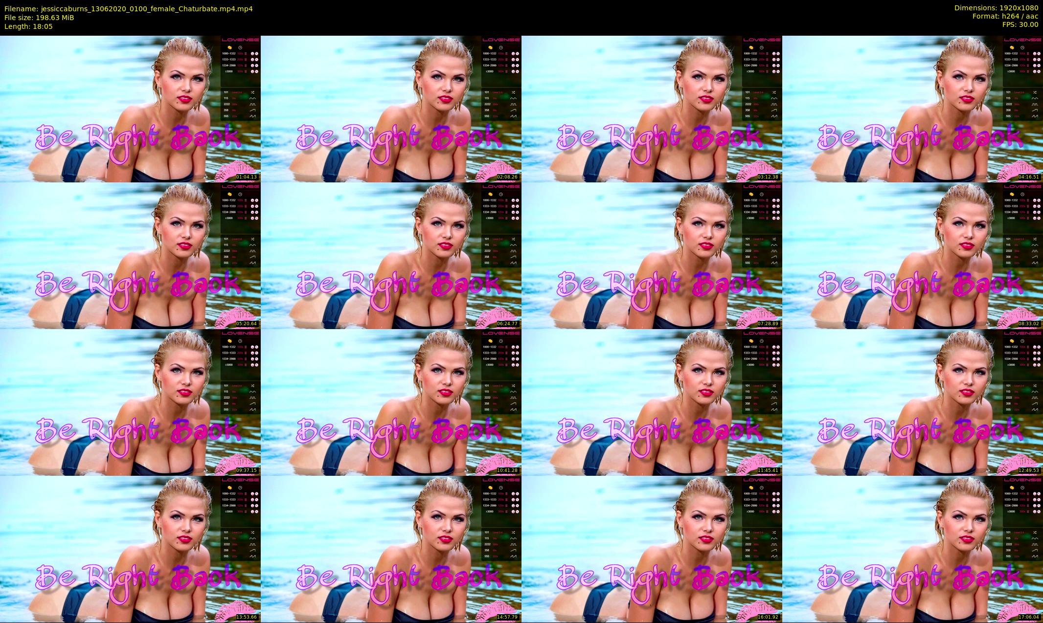 jessiccaburns — 19 minute Chaturbate female cam show recording, 1080p, Jun 13, 2020