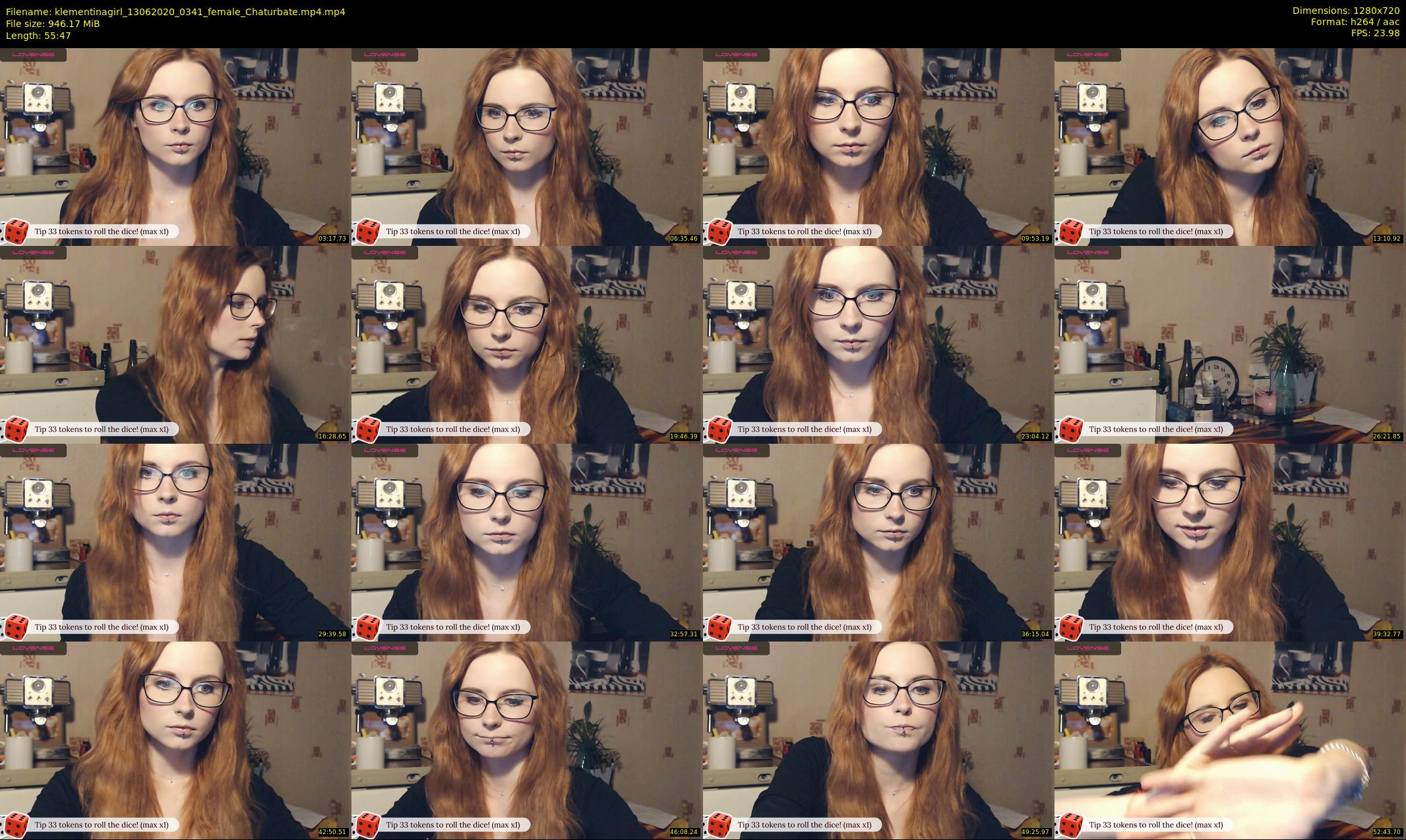 klementinagirl — 56 minute Chaturbate female cam show recording, 720p, Jun 13, 2020