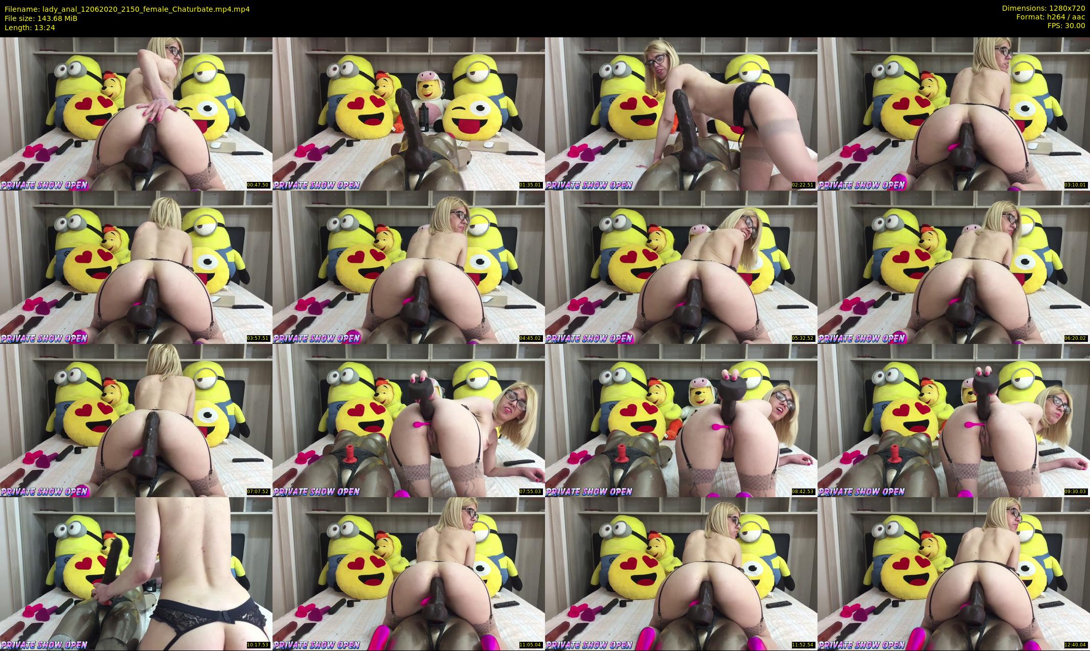 lady_anal — 14 minute Chaturbate female cam show recording, 720p, Jun 12, 2020
