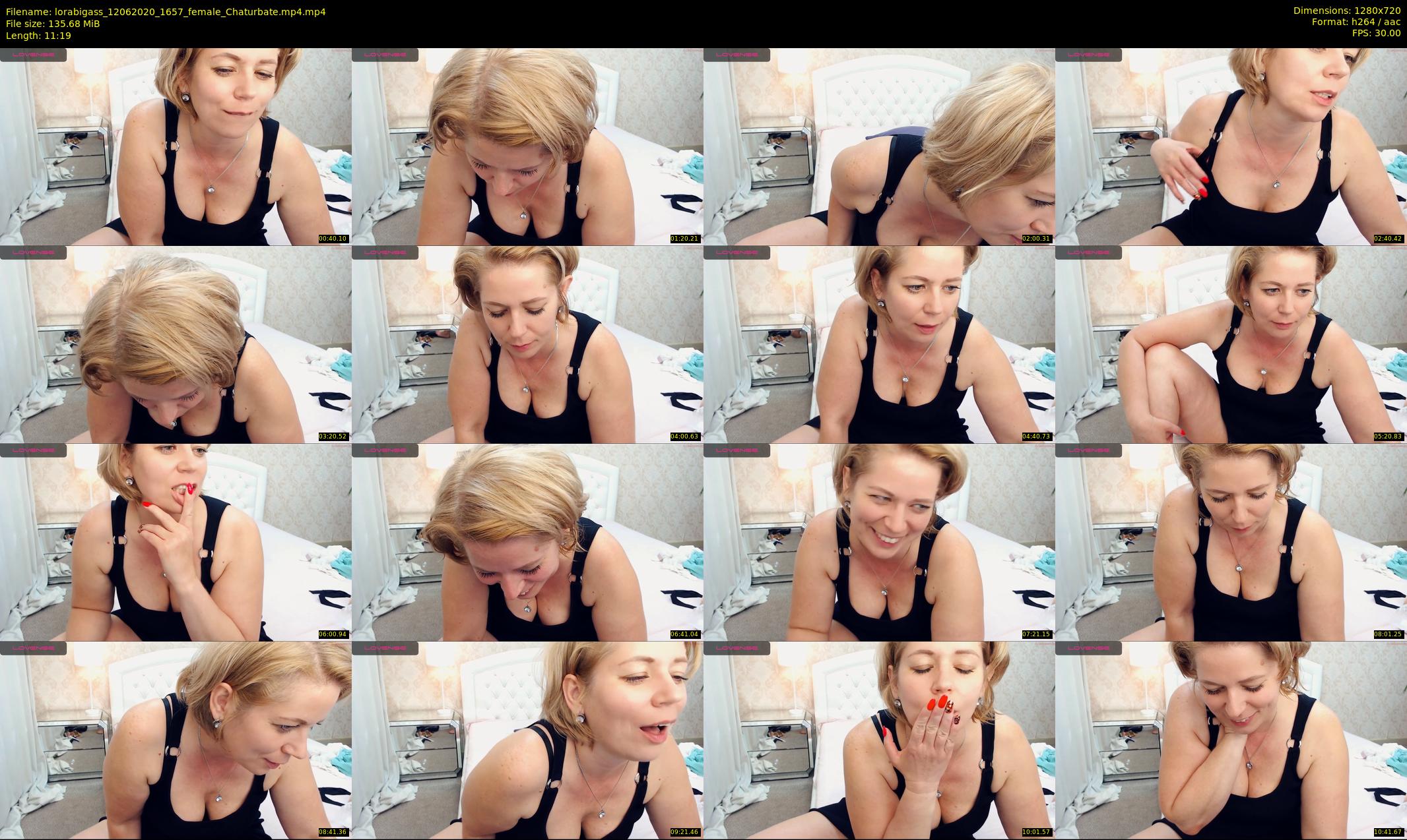 lorabigass — 12 minute Chaturbate female cam show recording, 720p, Jun 12, 2020