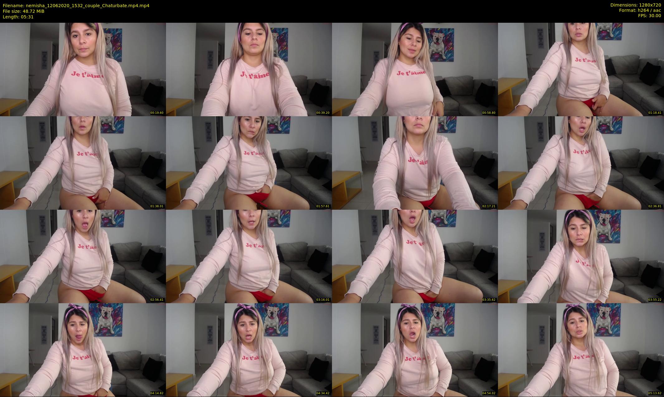 nemisha — 6 minute Chaturbate female cam show recording, 720p, Jun 12, 2020