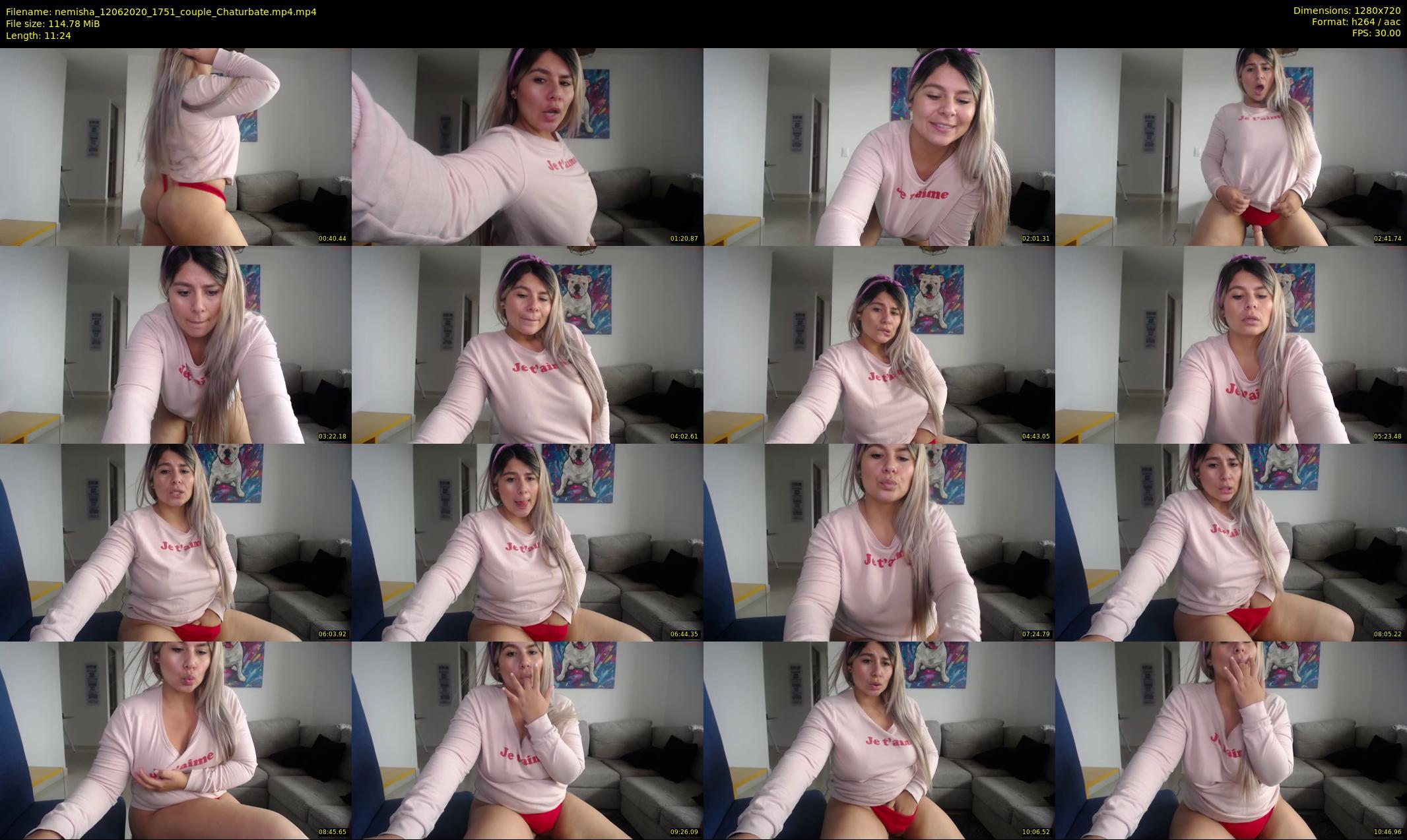 nemisha — 12 minute Chaturbate female cam show recording, 720p, Jun 12, 2020