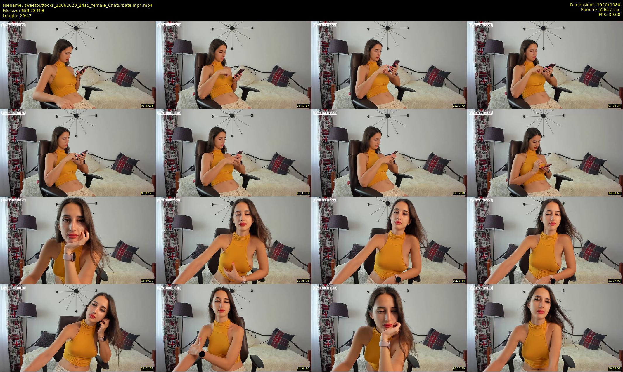 sweetbuttocks — 30 minute Chaturbate female cam show recording, 1080p, Jun 12, 2020