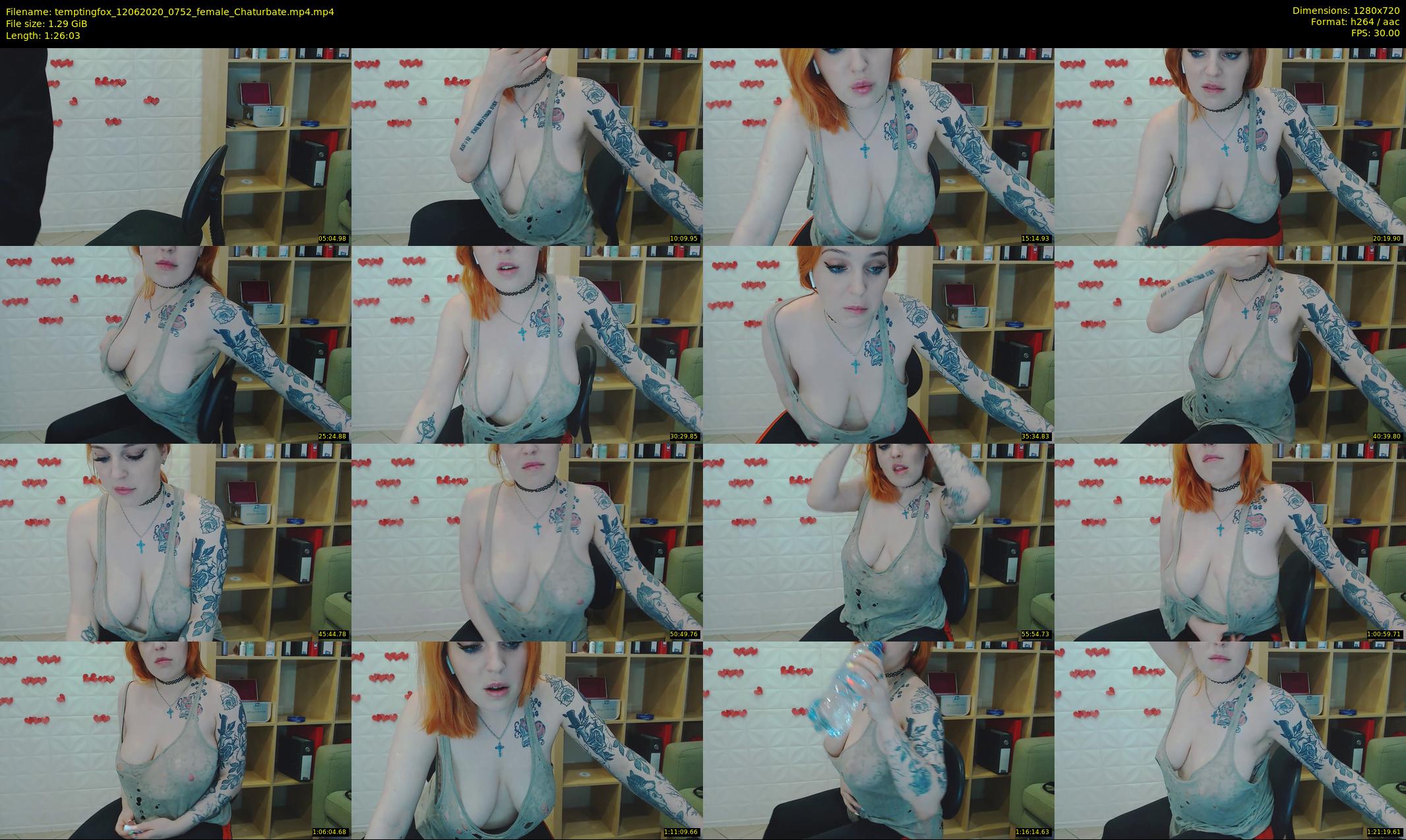 temptingfox — 87 minute Chaturbate female cam show recording, 720p, Jun 12, 2020