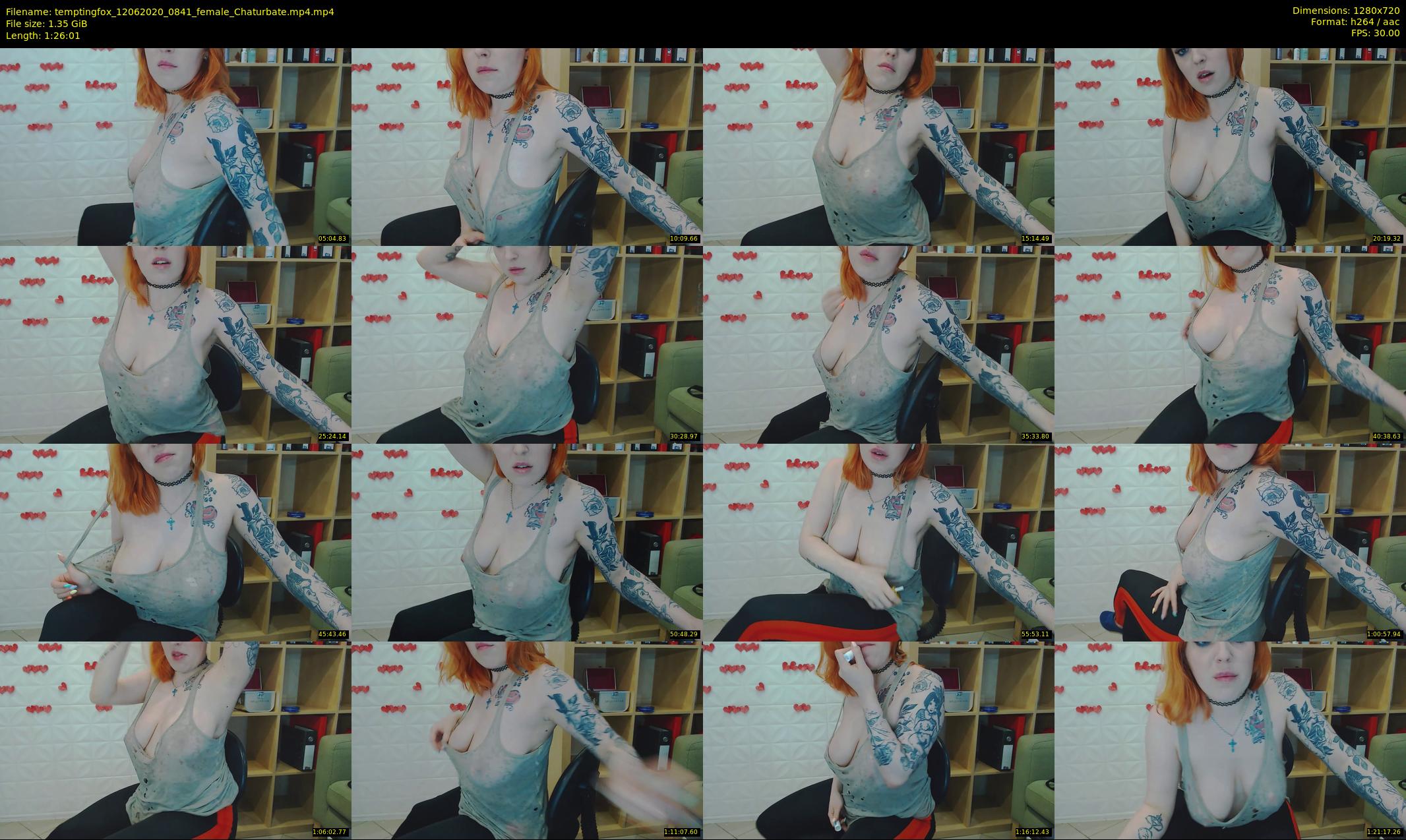 temptingfox — 87 minute Chaturbate female cam show recording, 720p, Jun 12, 2020