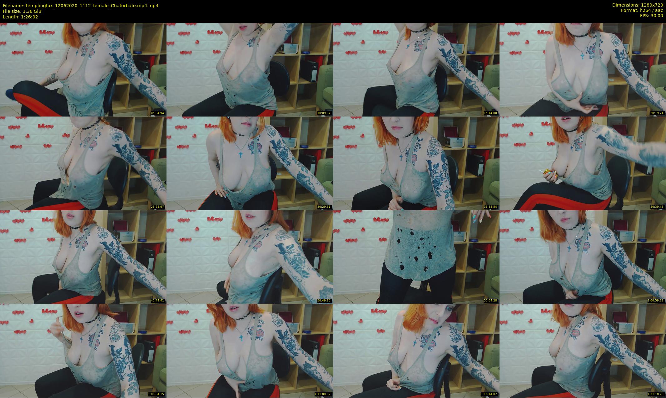 temptingfox — 87 minute Chaturbate female cam show recording, 720p, Jun 12, 2020