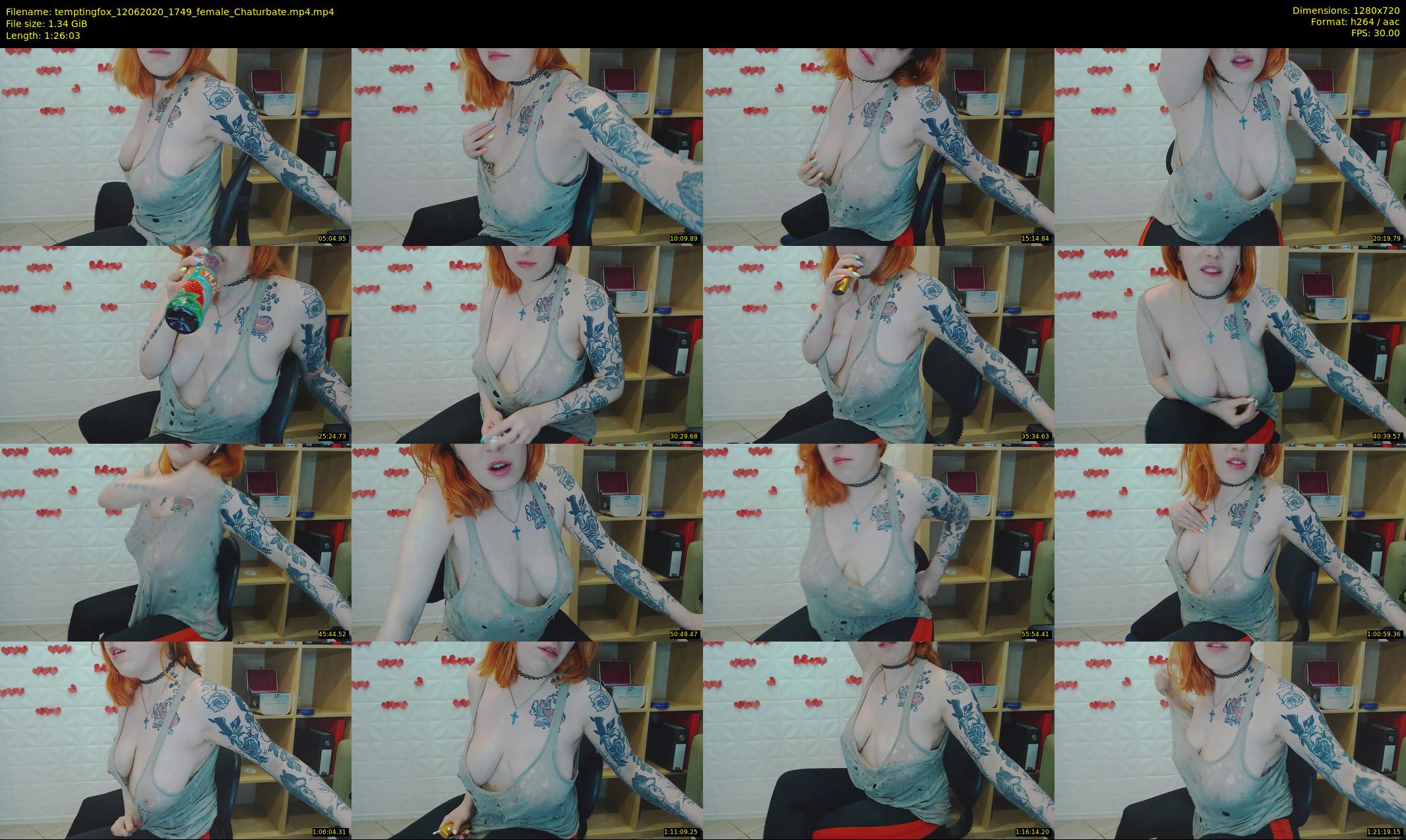 temptingfox — 87 minute Chaturbate female cam show recording, 720p, Jun 12, 2020