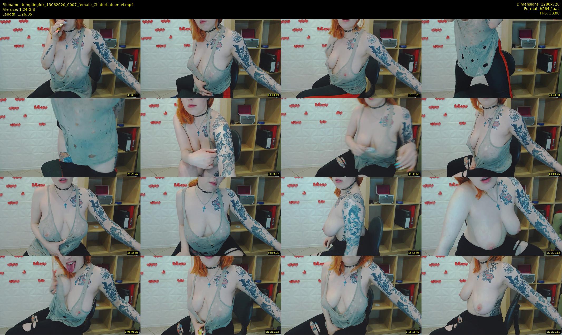temptingfox — 87 minute Chaturbate female cam show recording, 720p, Jun 13, 2020