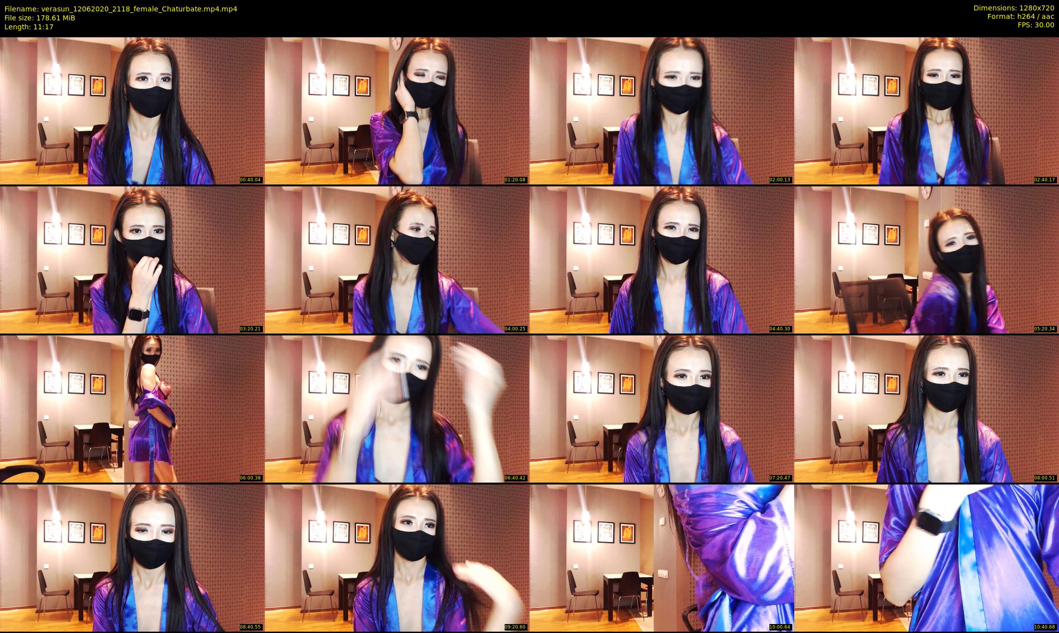 verasun — 12 minute Chaturbate female cam show recording, 720p, Jun 12, 2020