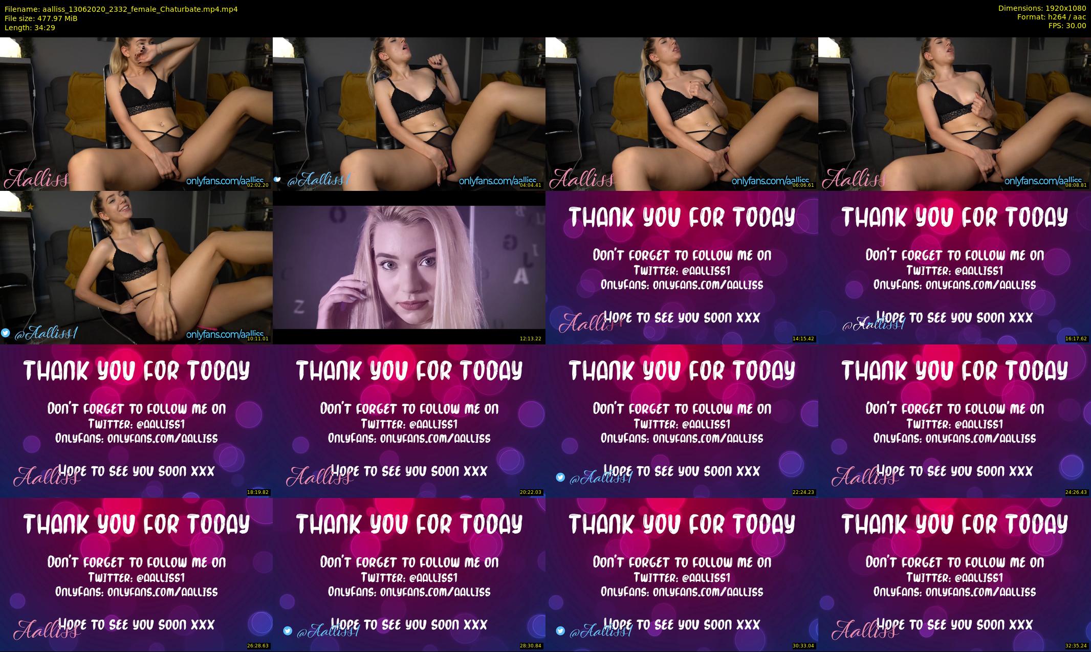 aalliss — 35 minute Chaturbate female cam show recording, 1080p, Jun 13, 2020